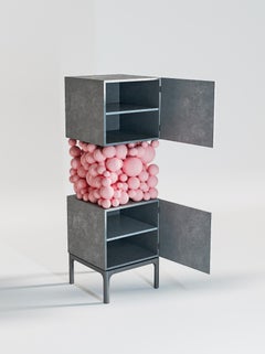Wooden Gray Cabinet, Bubbles Collection, Amazing Emotional Design