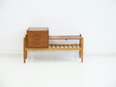 Wooden Hallway Console with Shoe Rack by Arne Wahl Iversen