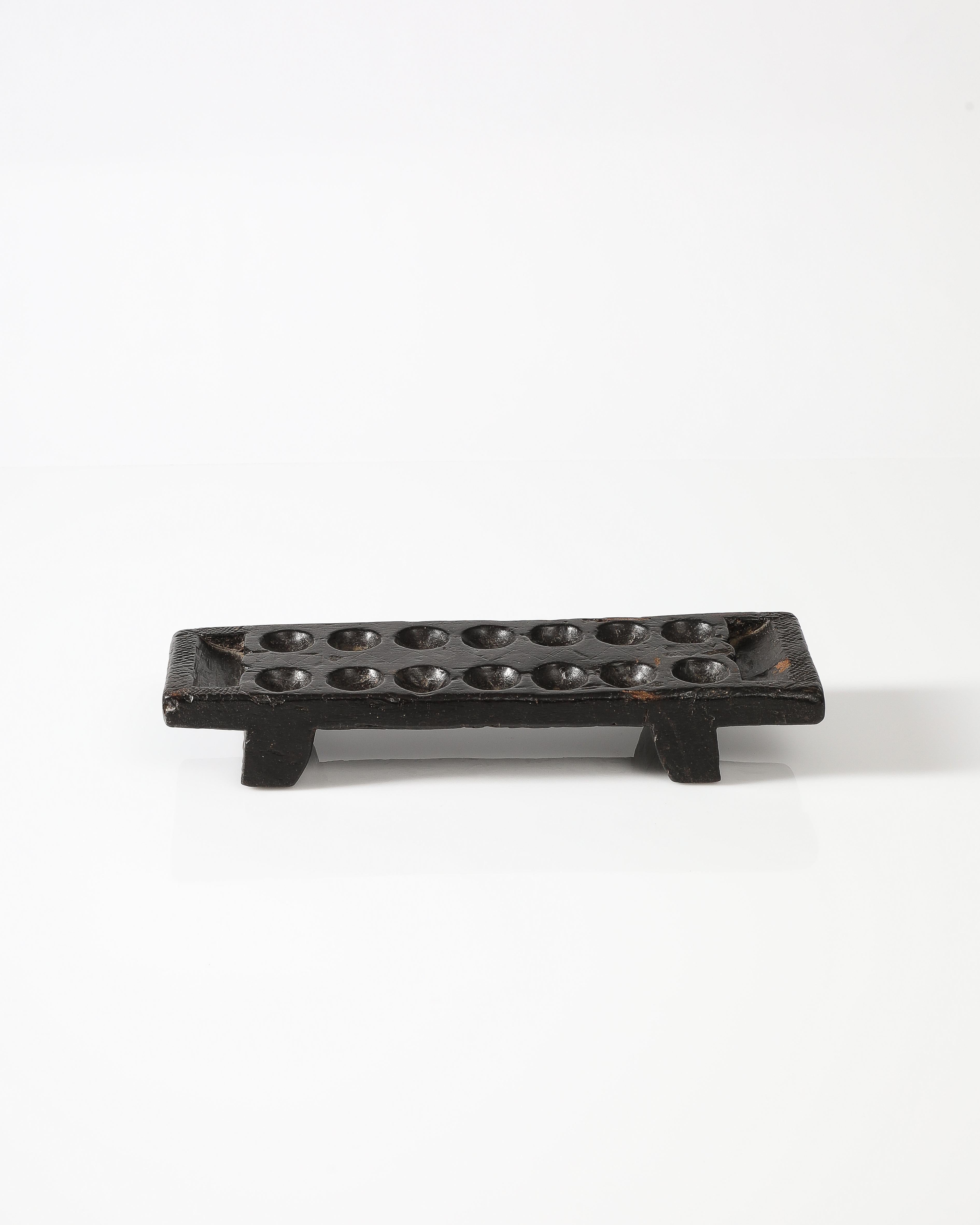 Wooden Hand-carved Mancala Board, 20th C 1