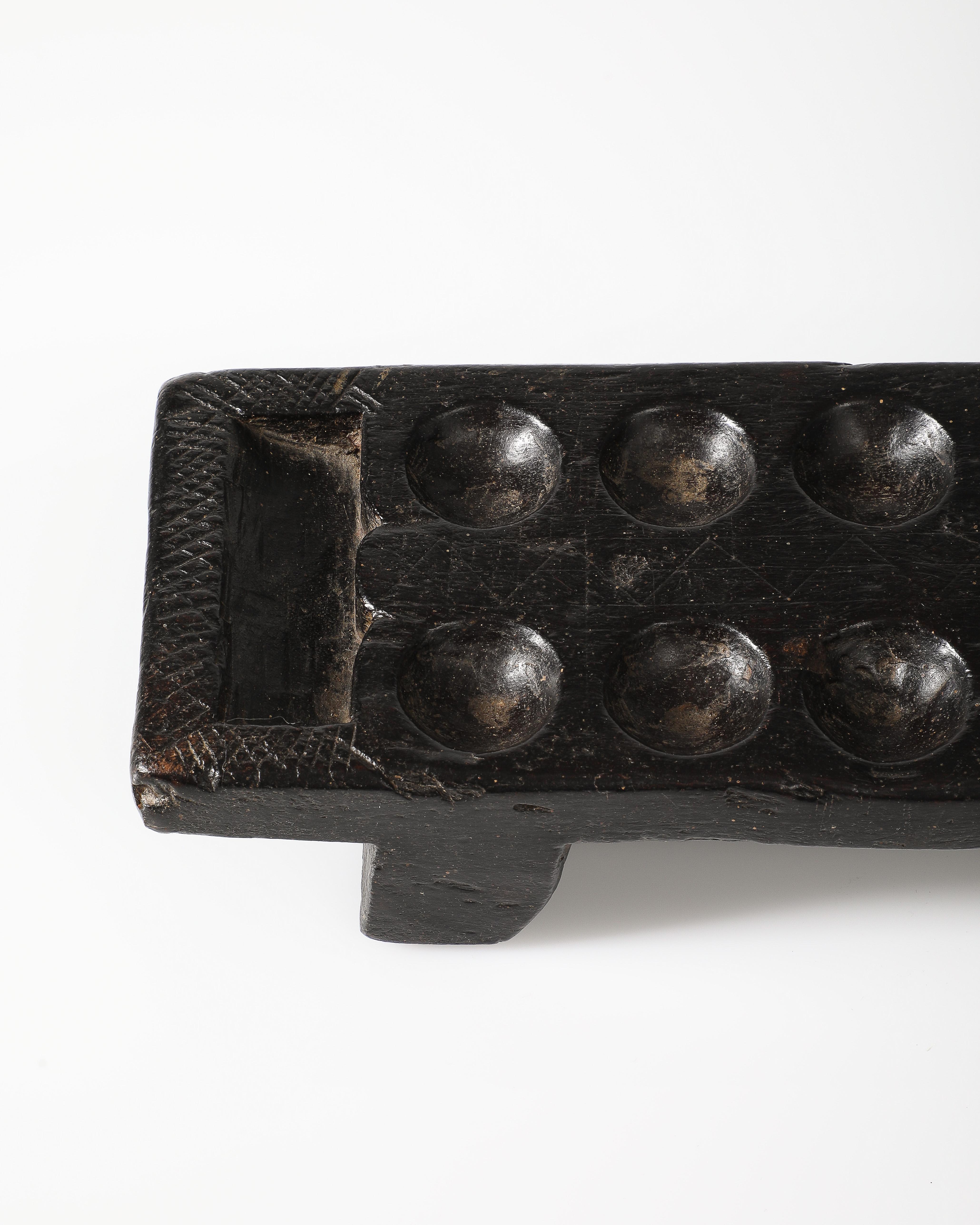 Wooden Hand-carved Mancala Board, 20th C 2