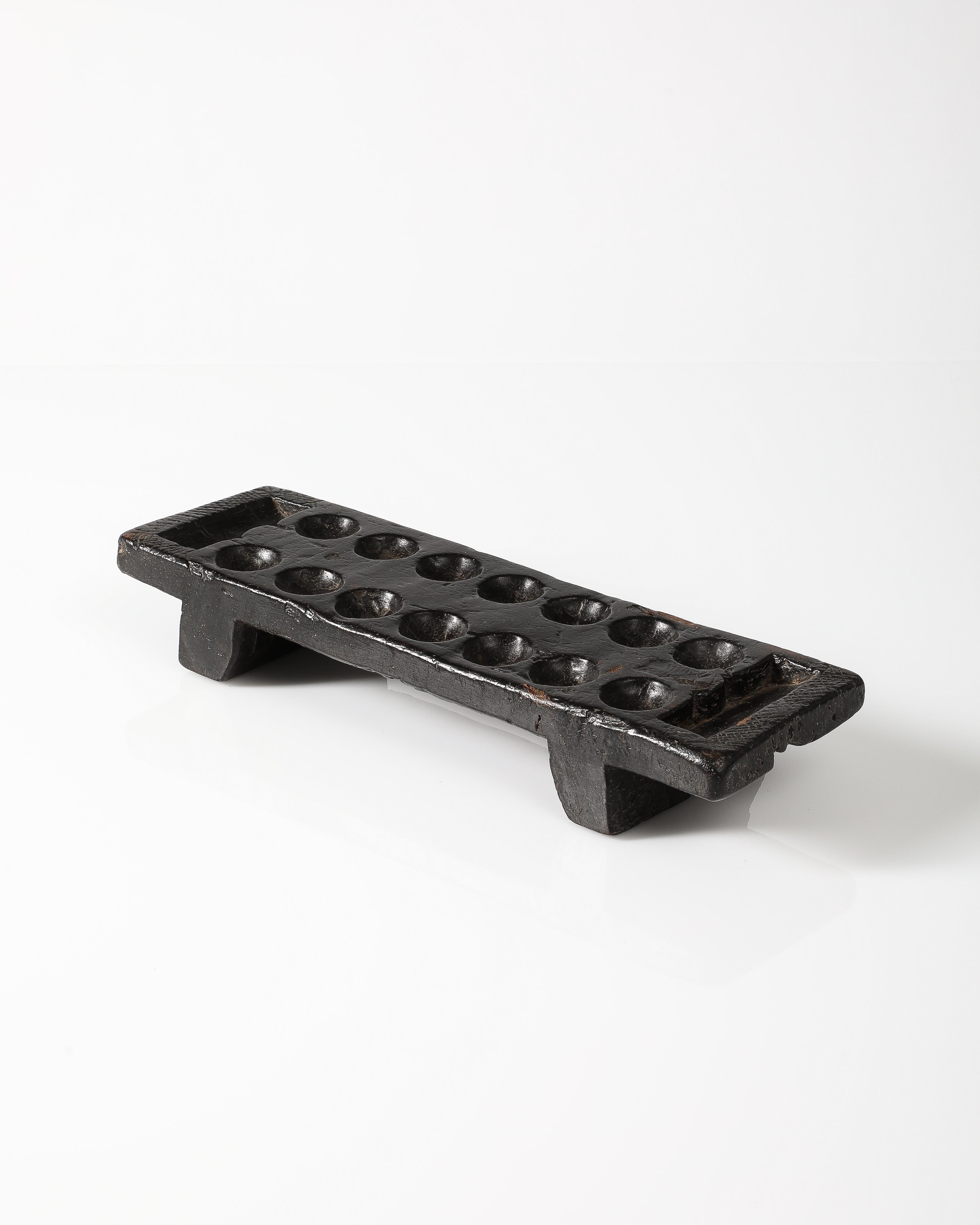 Wooden Hand-carved Mancala Board, 20th C 3