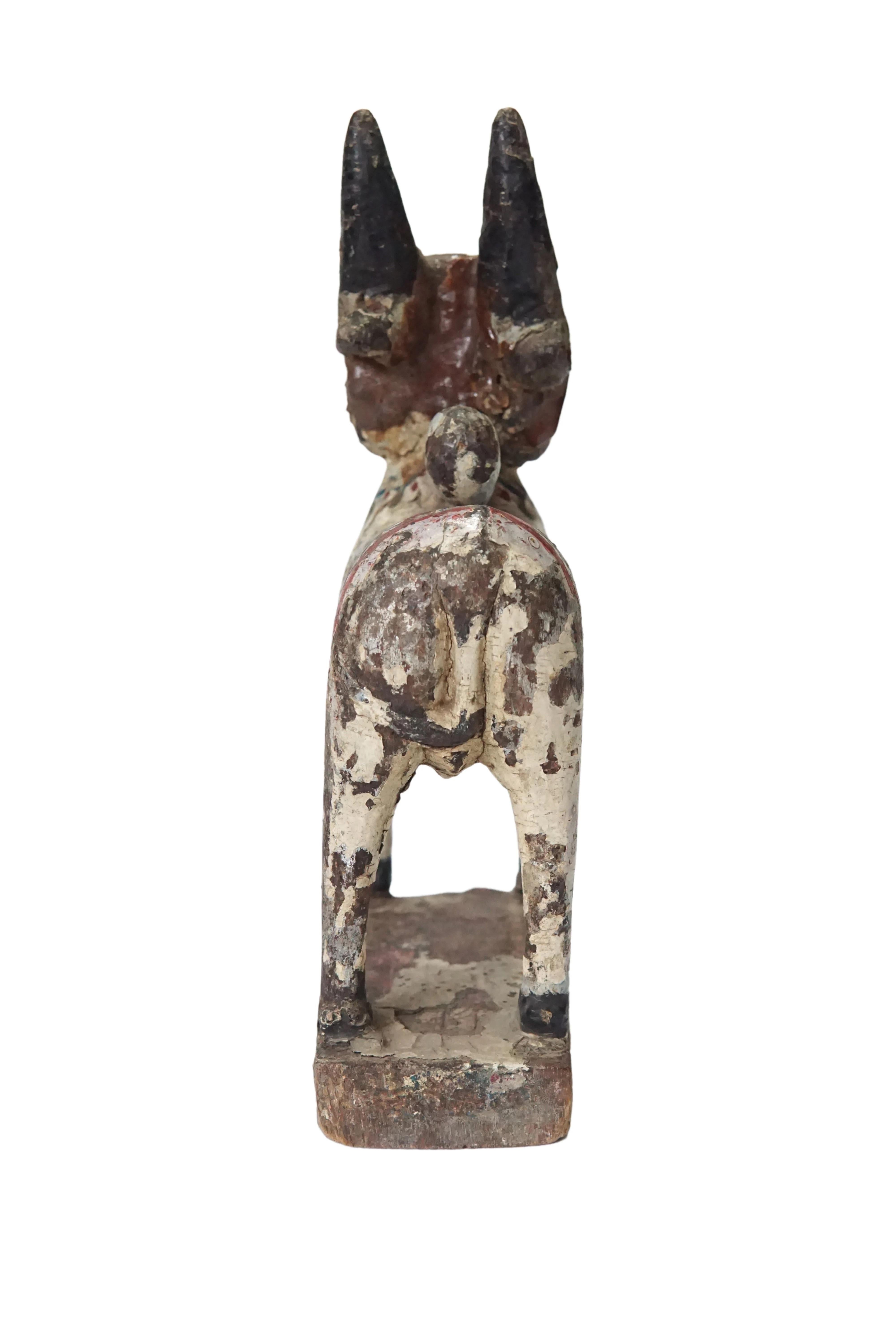 Other Wooden, Hand-Carved & Painted Nandi Cow, India C. 1900 For Sale