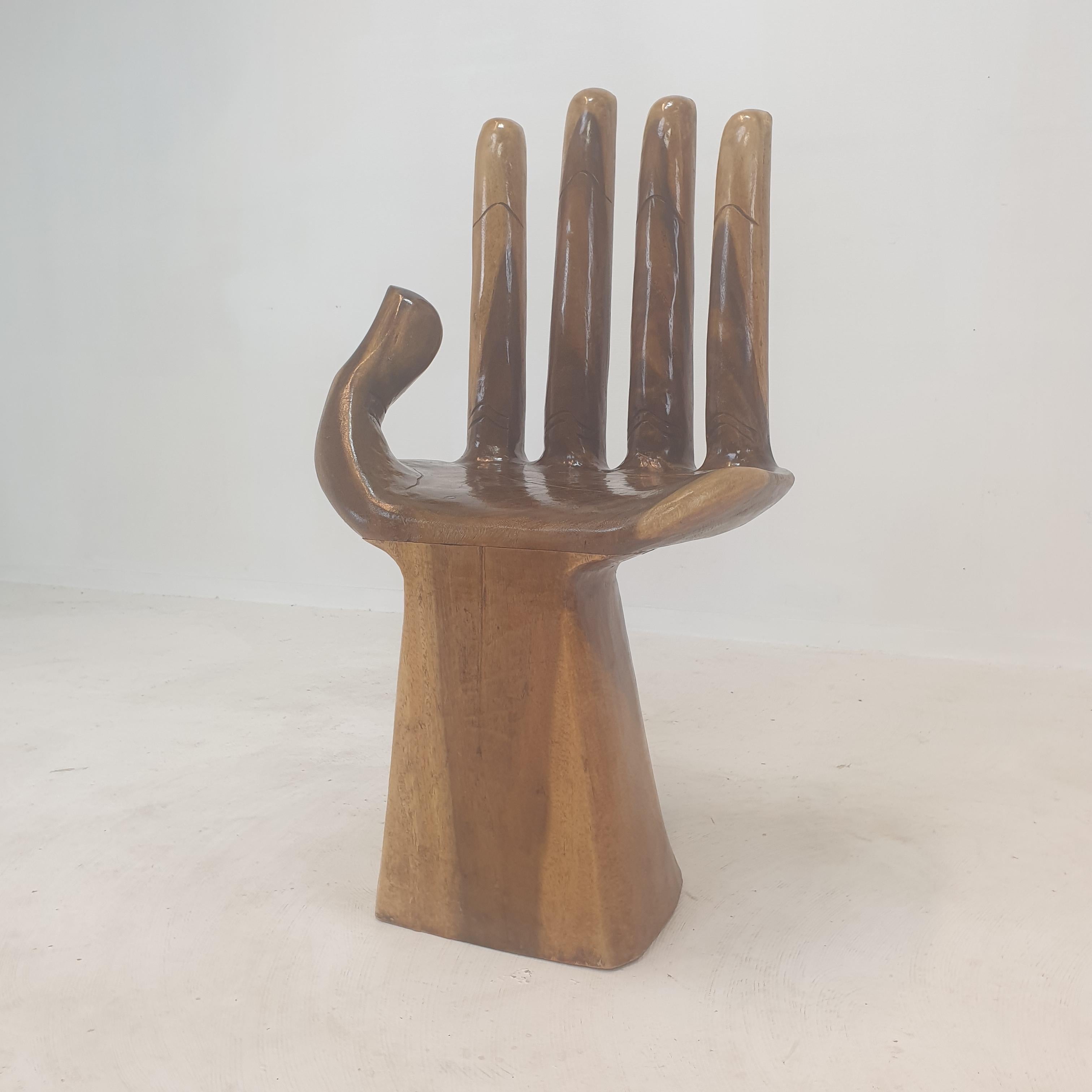 Wooden Hand Chair in the Style of Pedro Friedeberg, 1970's 3
