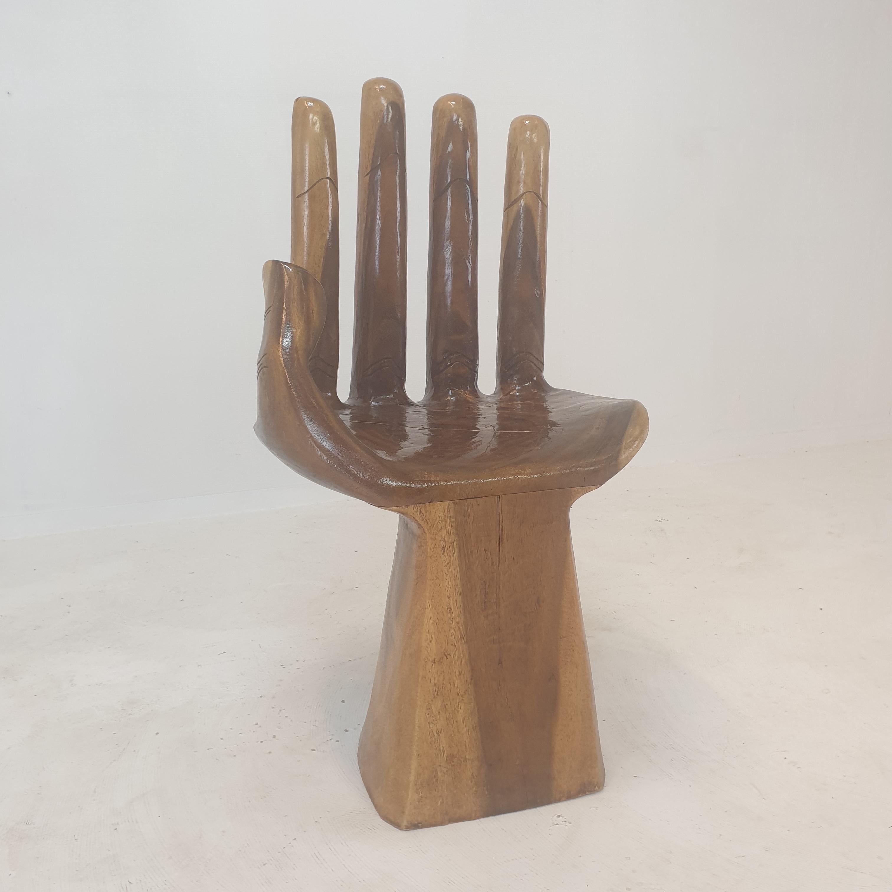 Wooden Hand Chair in the Style of Pedro Friedeberg, 1970's 4