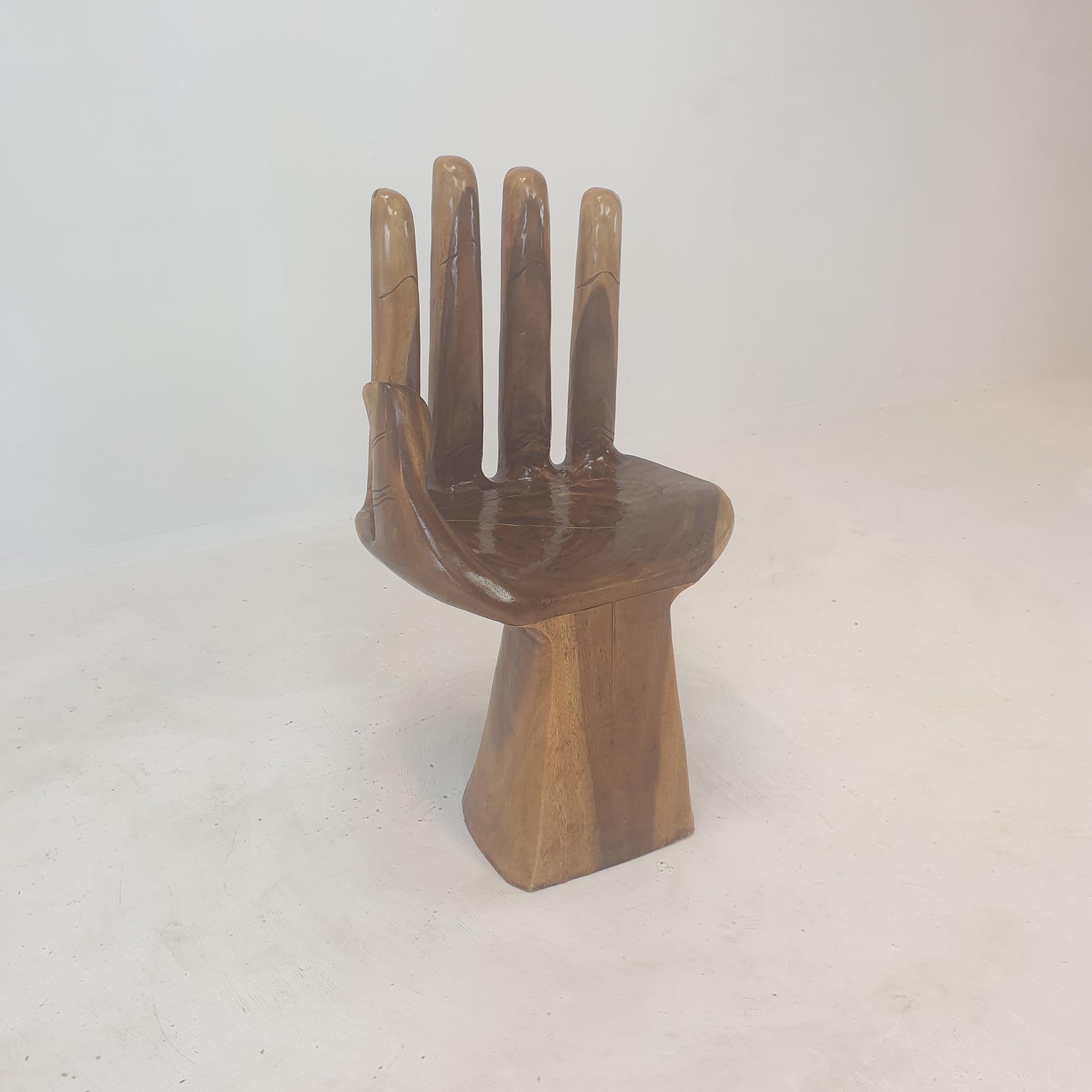Wooden Hand Chair in the Style of Pedro Friedeberg, 1970's 5