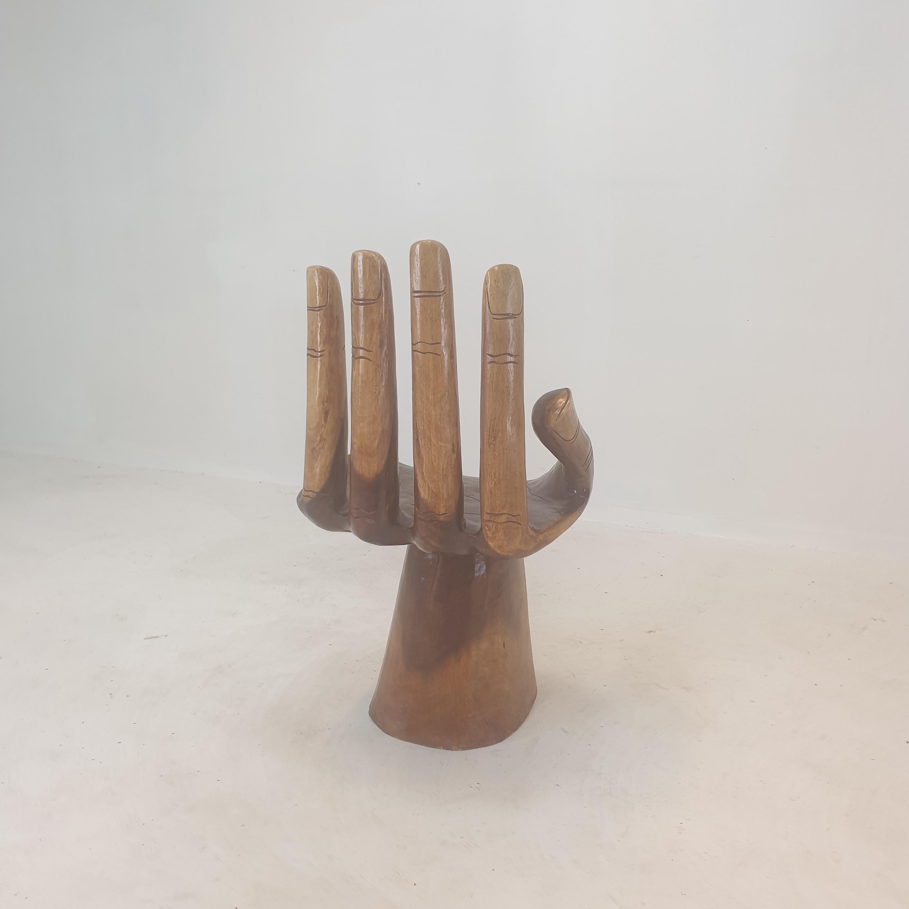 Wooden Hand Chair in the Style of Pedro Friedeberg, 1970's 6