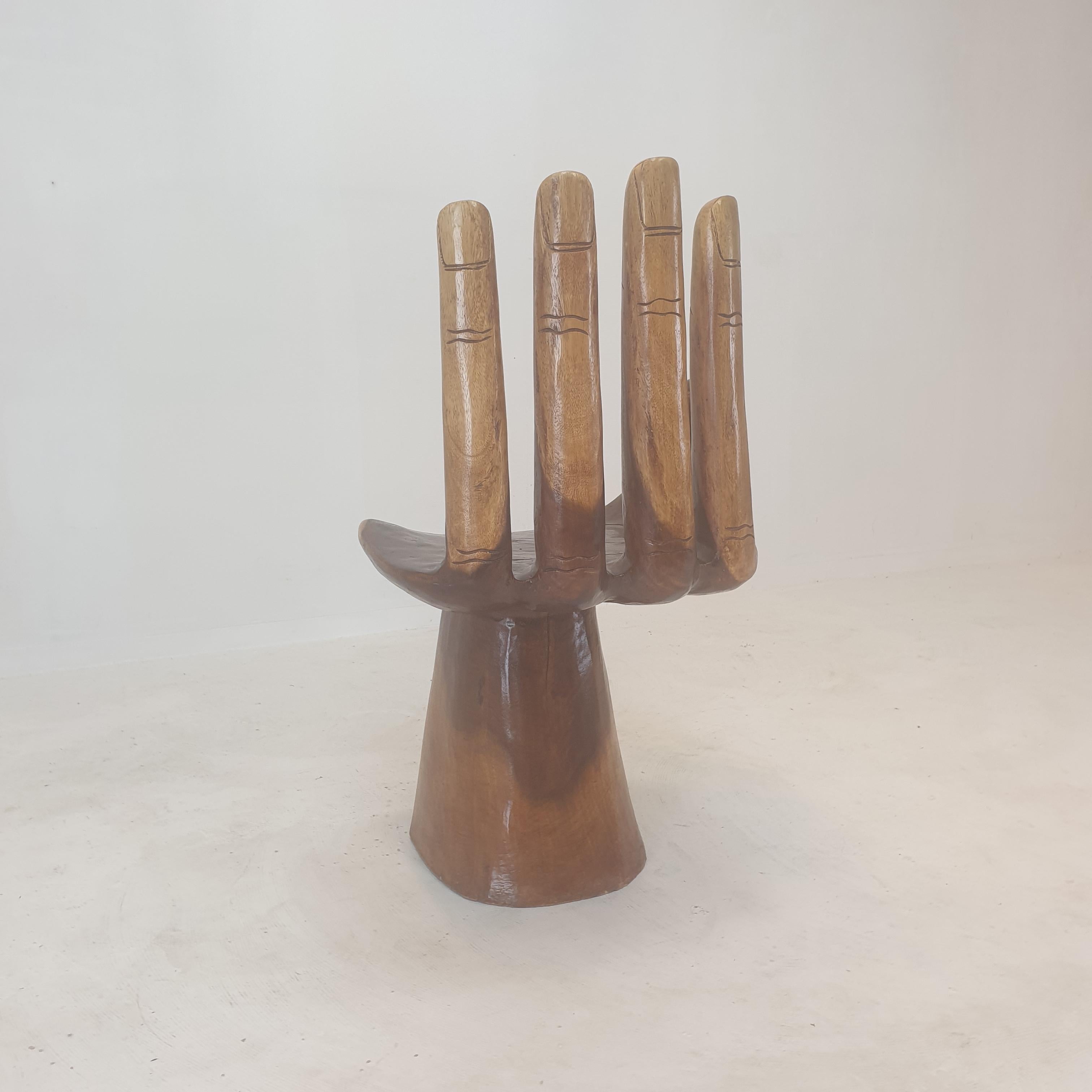 Wooden Hand Chair in the Style of Pedro Friedeberg, 1970's 7