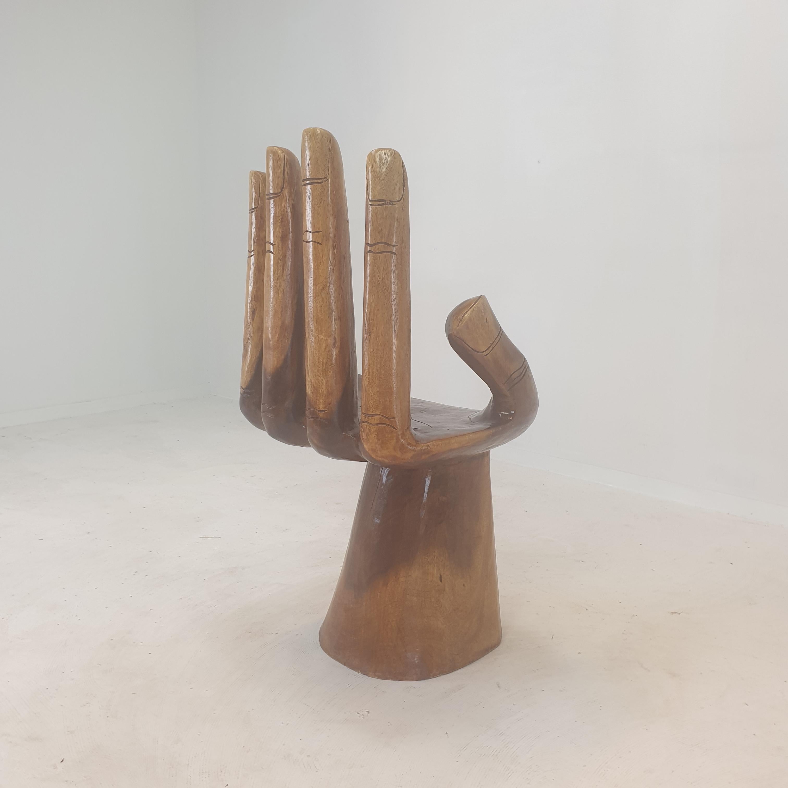 Wooden Hand Chair in the Style of Pedro Friedeberg, 1970's 8