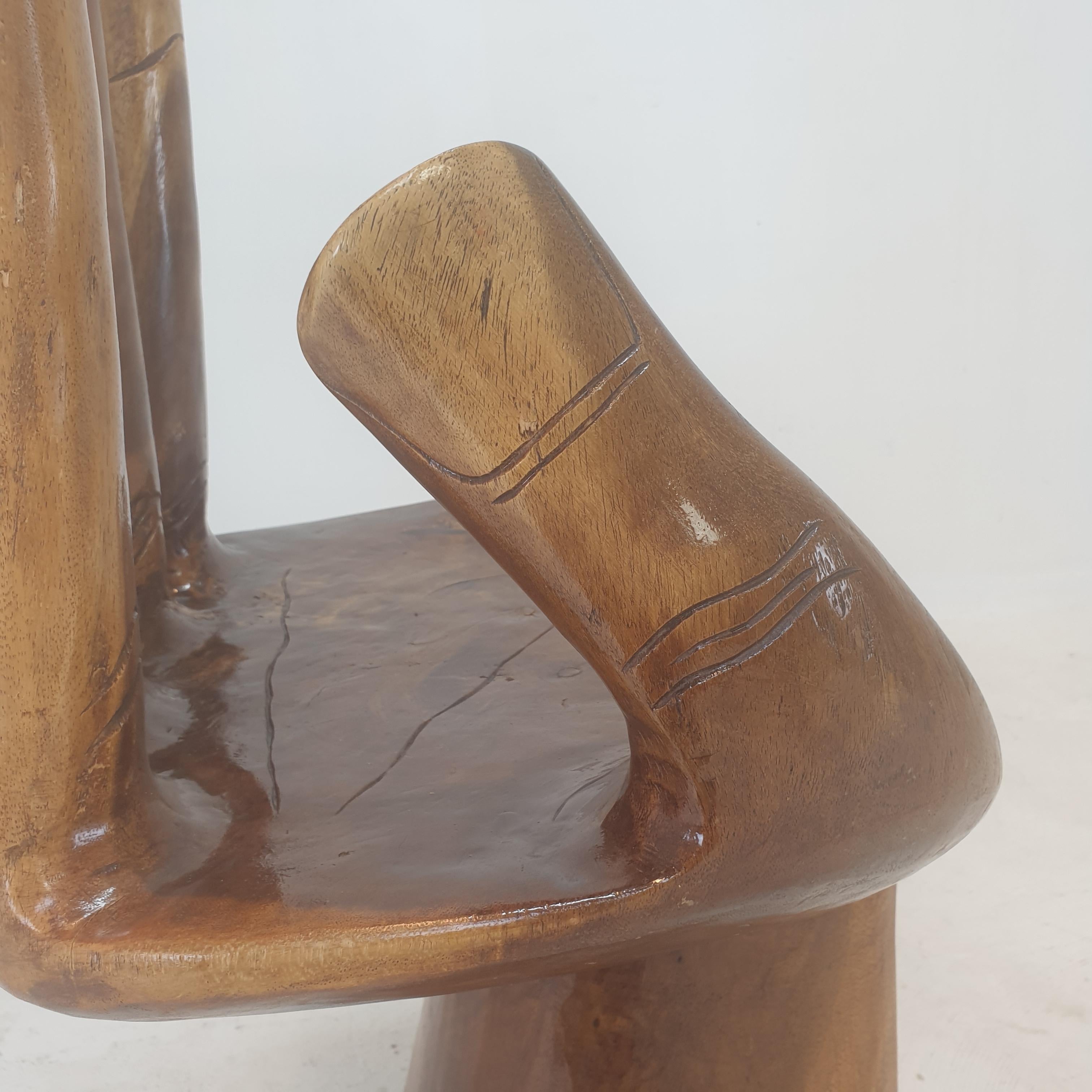 Wooden Hand Chair in the Style of Pedro Friedeberg, 1970's 10