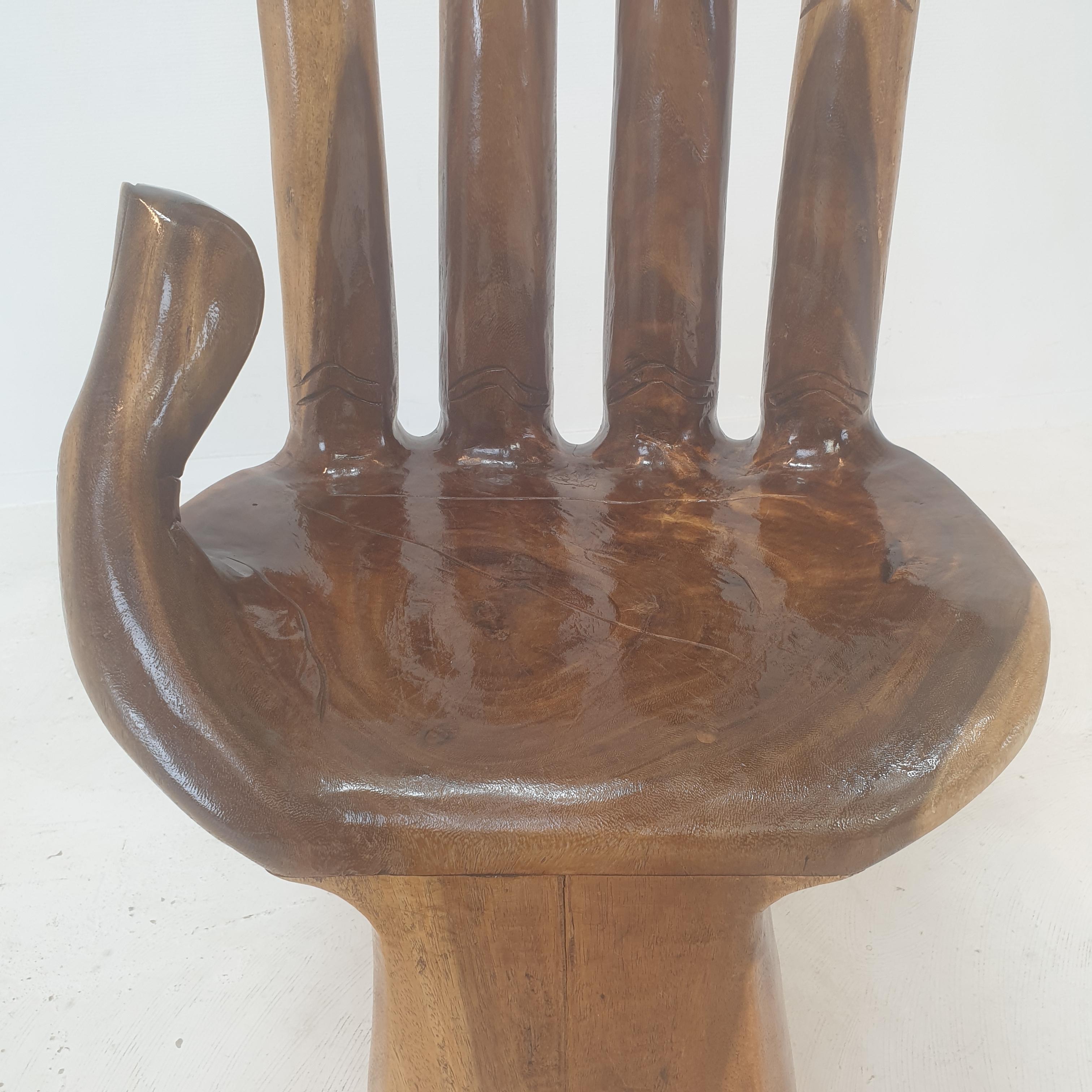 Wooden Hand Chair in the Style of Pedro Friedeberg, 1970's 12