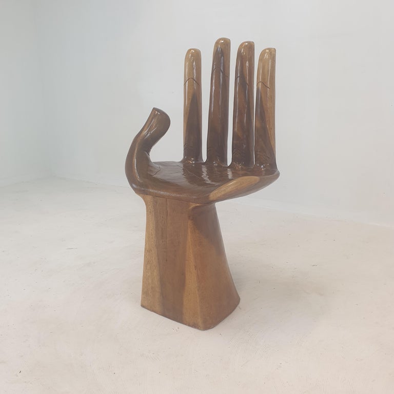 Amazing Carved Hand Chair in Style of Pedro Friedeberg at 1stDibs  hand  chair with fingers, hand chair designer, wooden hand chair with fingers