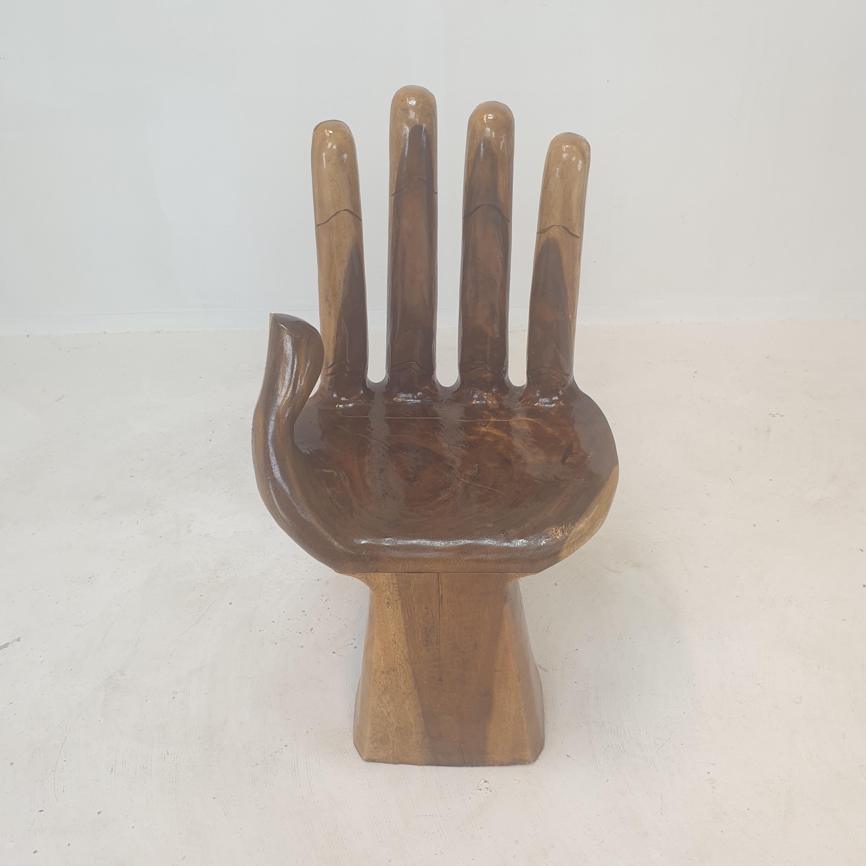 Wooden Hand Chair in the Style of Pedro Friedeberg, 1970's 2