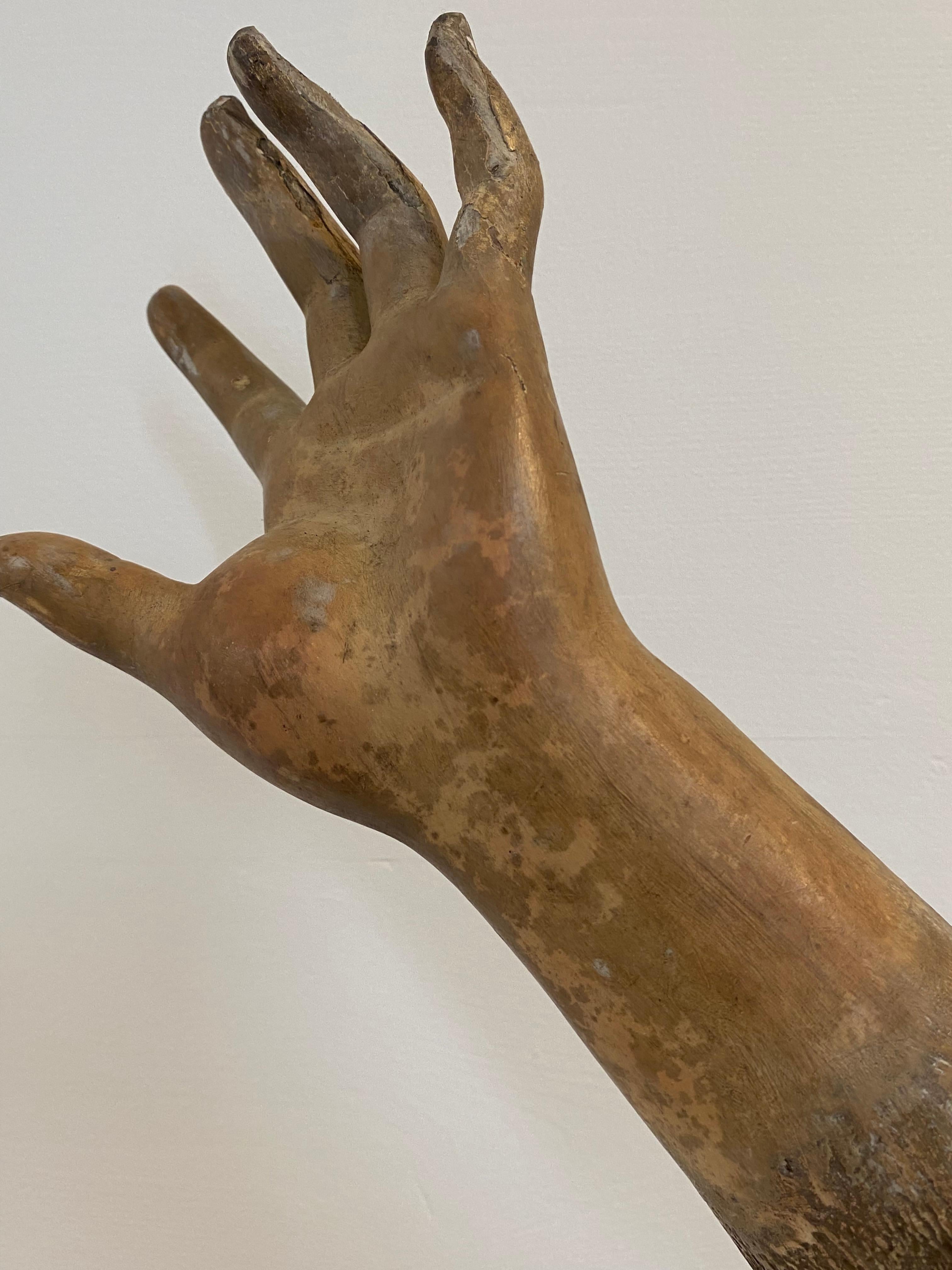 Wooden Hand of an Antique Mannequin, Italy, 18 th Century For Sale 3