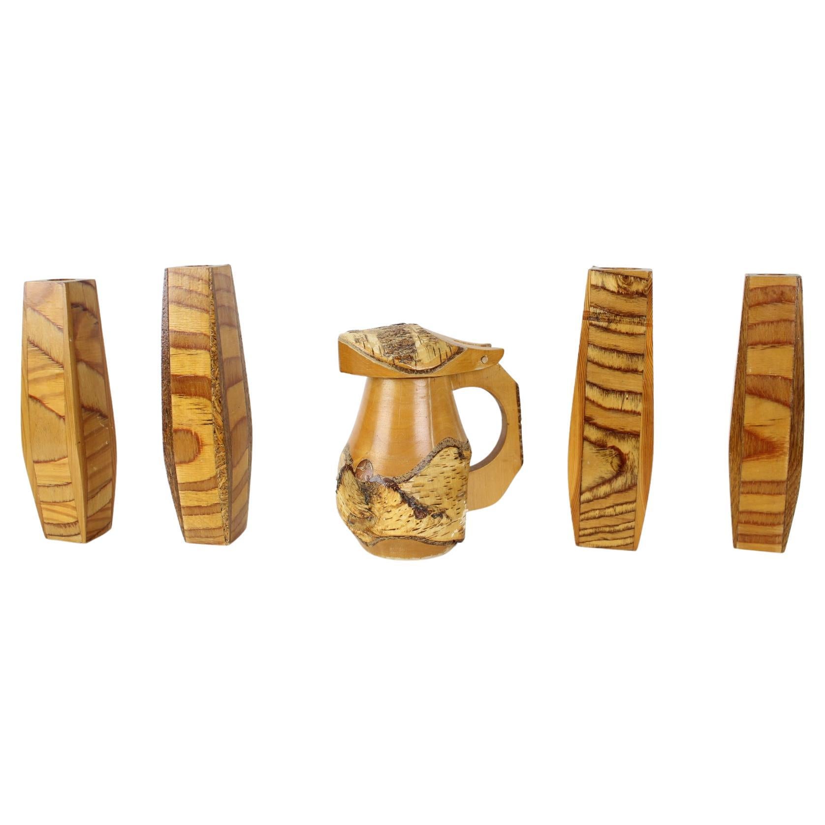 Oggetti artigianali in legno 1950, Cecoslovacchia in vendita