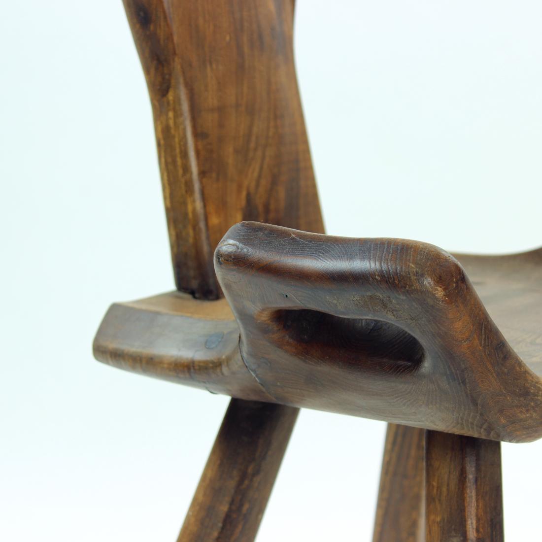 Chaise d'appoint en bois faite à la main, Hollande, années 1920 en vente 4
