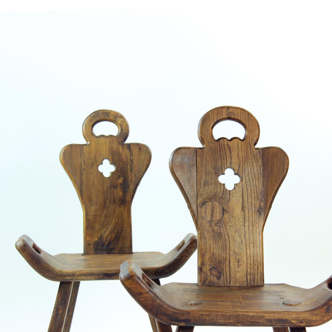Chaise d'appoint en bois faite à la main, Hollande, années 1920 en vente 8