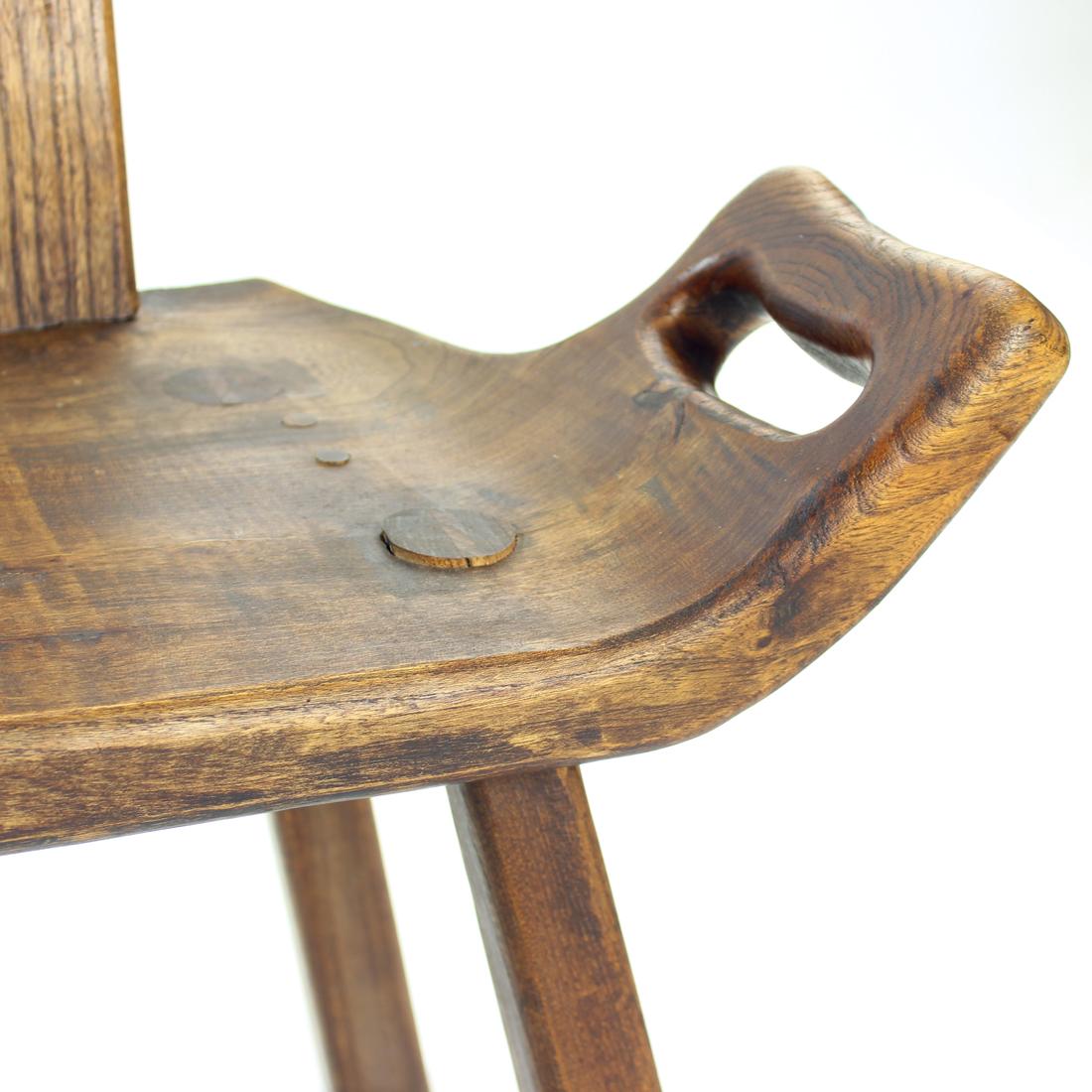 Chaise d'appoint en bois faite à la main, Hollande, années 1920 en vente 10