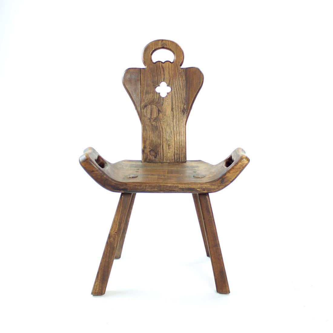 Chaise d'appoint en bois faite à la main, Hollande, années 1920 en vente 11