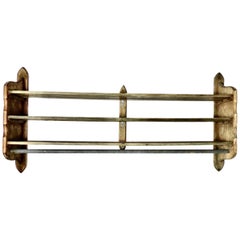 Hölzerne Hut-, Mantel- und Gepäckablage, ca. 1930er Jahre