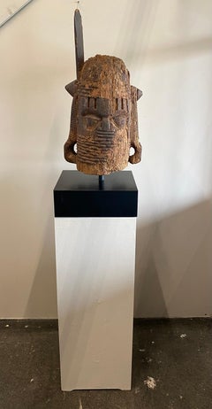 Cabeza de madera, Edo People, Benin Nigeria con soporte
