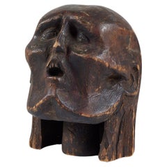 Wooden Head Sculpture