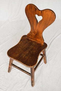 Wooden Heart Shaped Chair