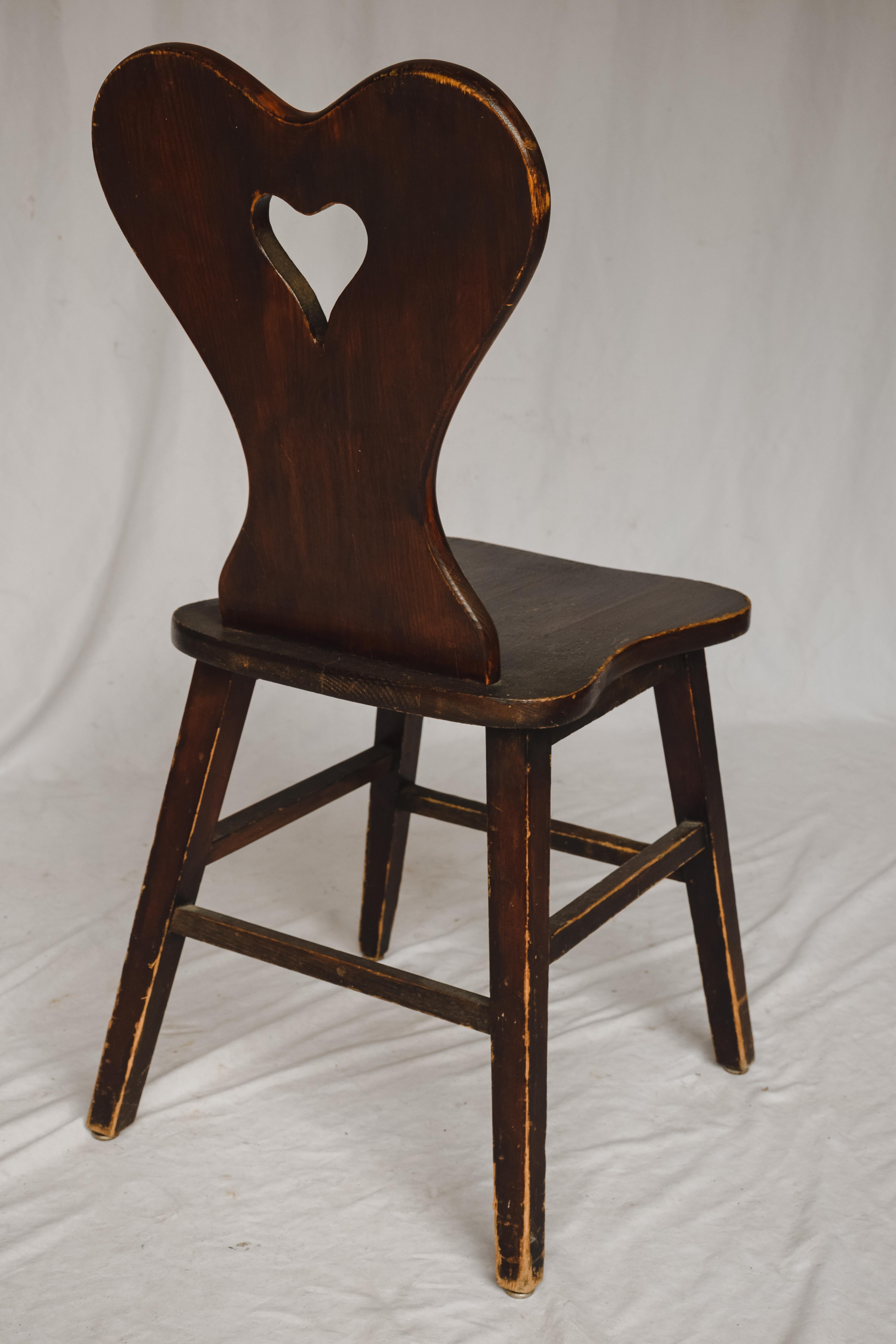 antique heart chair