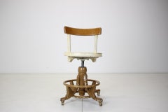 Wooden Height Adjustable Chair, Czechoslovakia, 1920s