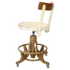 Wooden Height Adjustable Chair, Czechoslovakia, 1920s