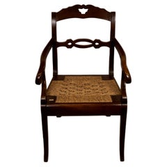 Wooden High Italian Armchair