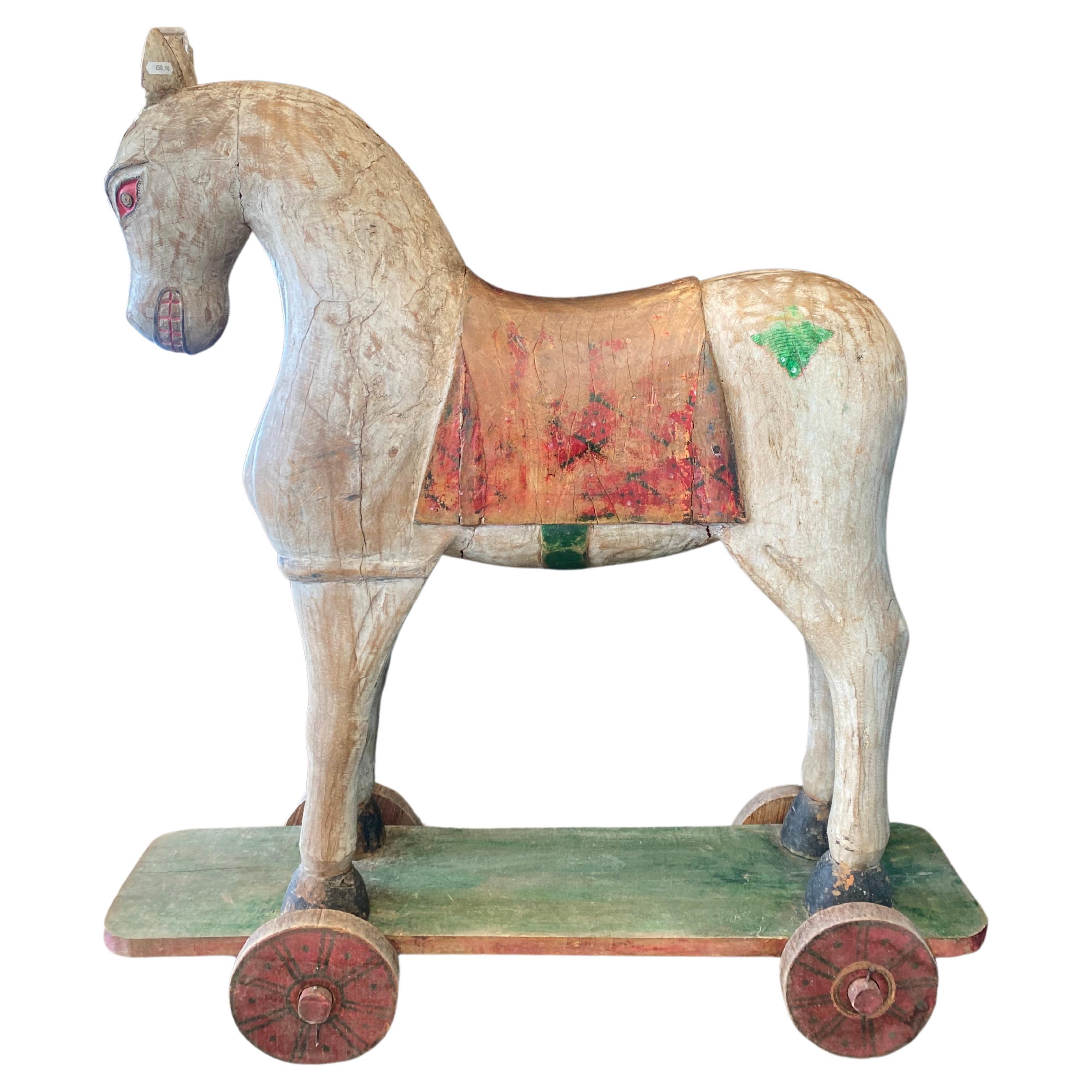 Wooden horse from India For Sale