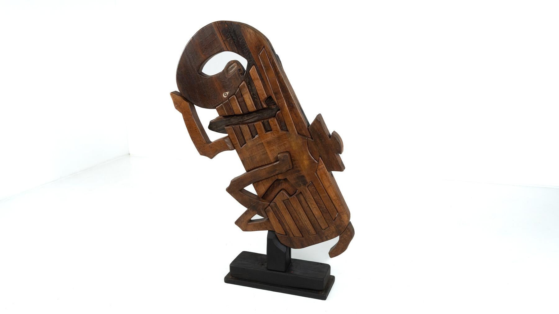 Wooden Horse Sculpture by Luciano Bertolotto, Italy, 1990s

This wooden horse sculpture by Italian artist Luciano Bertolotto, created in the 1990s, is a striking fusion of craftsmanship and expressive form. Carved with precision and sensitivity, the