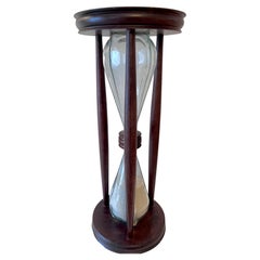 Wooden Hour Glass or Sand Timer with Hand Blown Glass