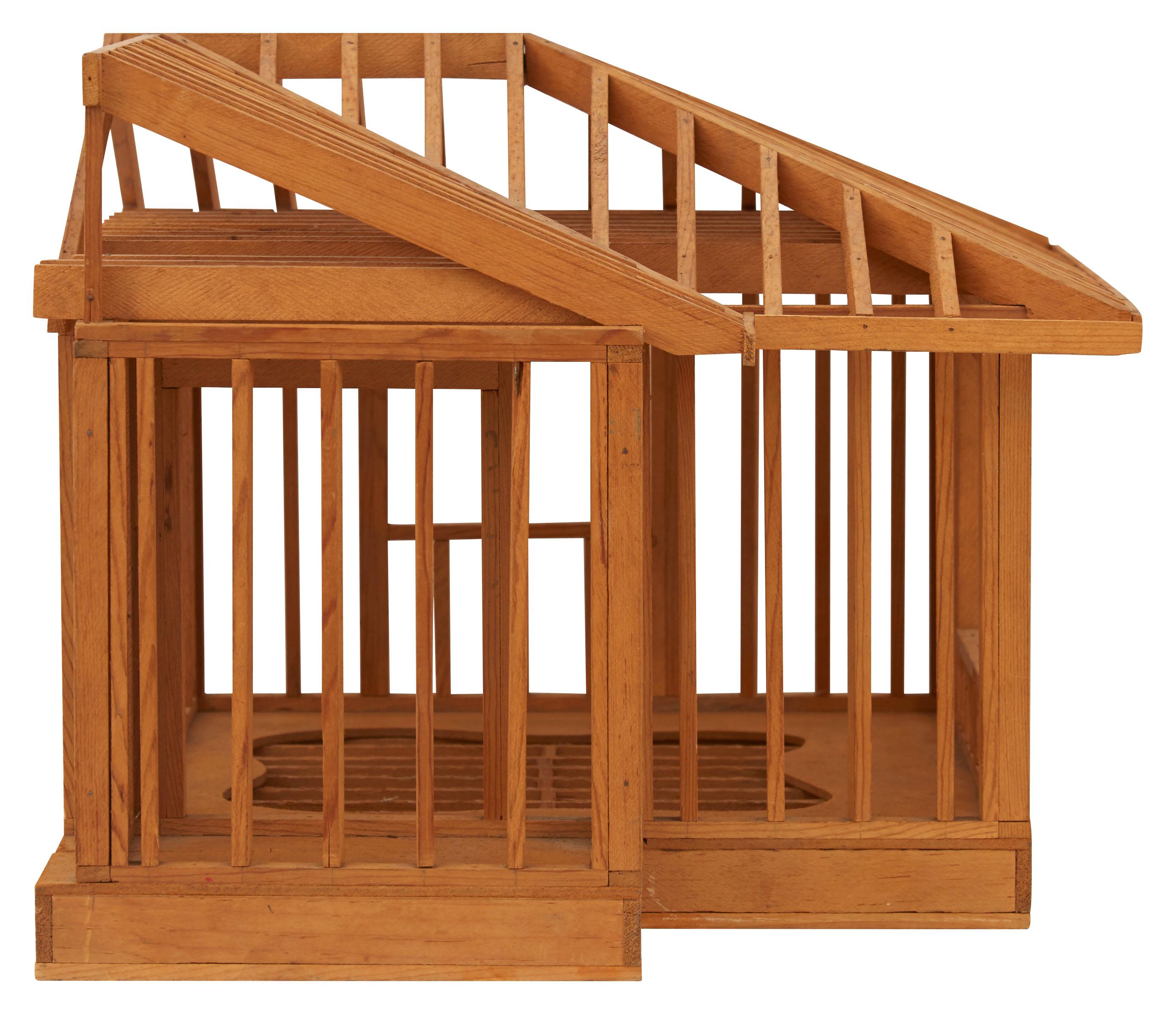 20th Century Wooden House Architectural Model