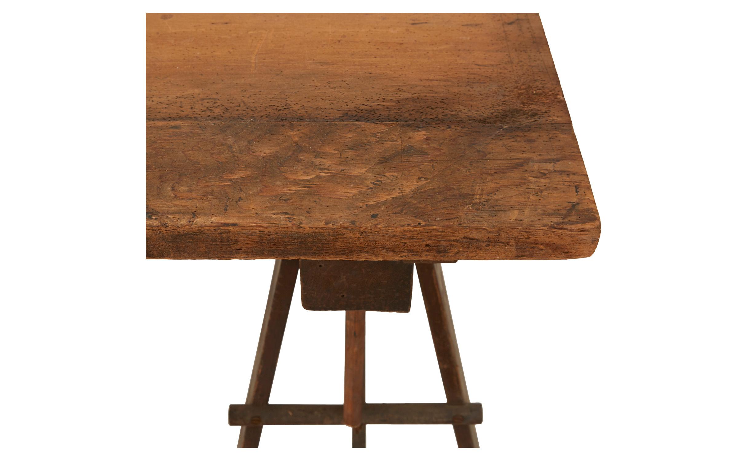 Wooden Industrial Drafting Table 2