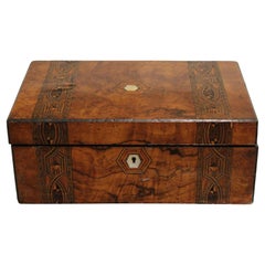 Wooden Inlaid 19th Century Mother of Pear Box
