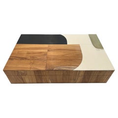 Wooden Inlaid Box, Black/Ivory, Large