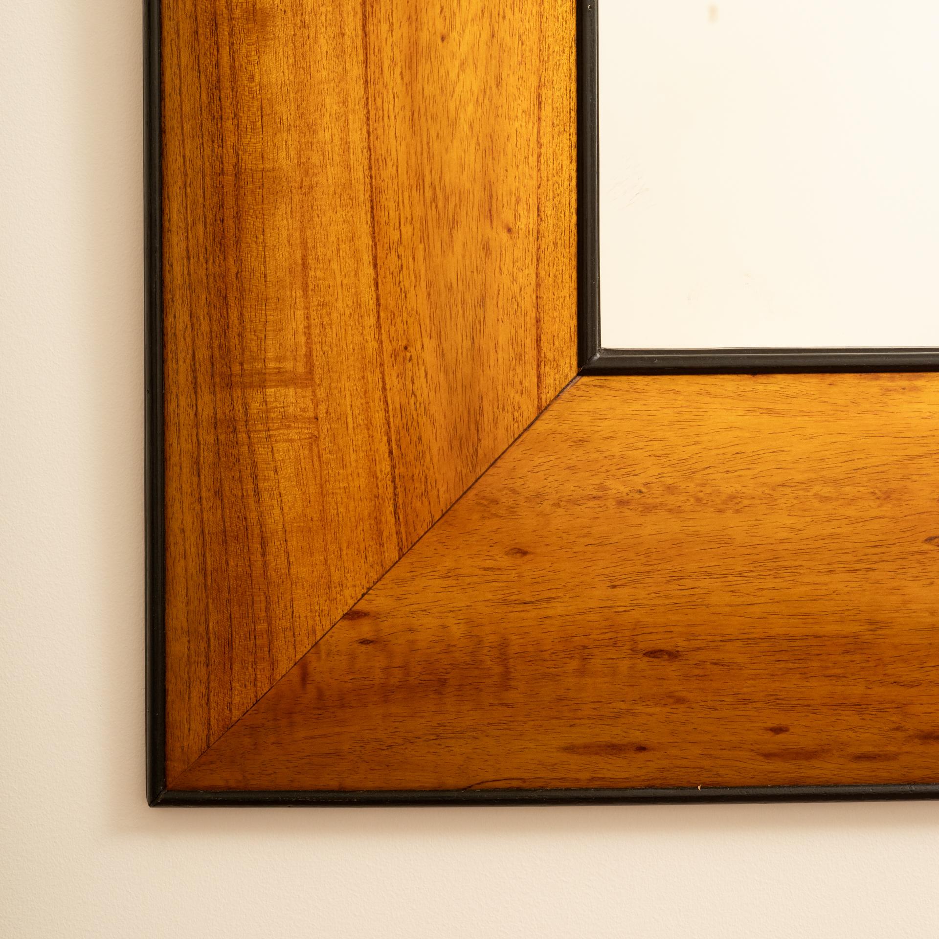 Wooden italian mirror - Italy 1950s In Good Condition For Sale In Paris, FR