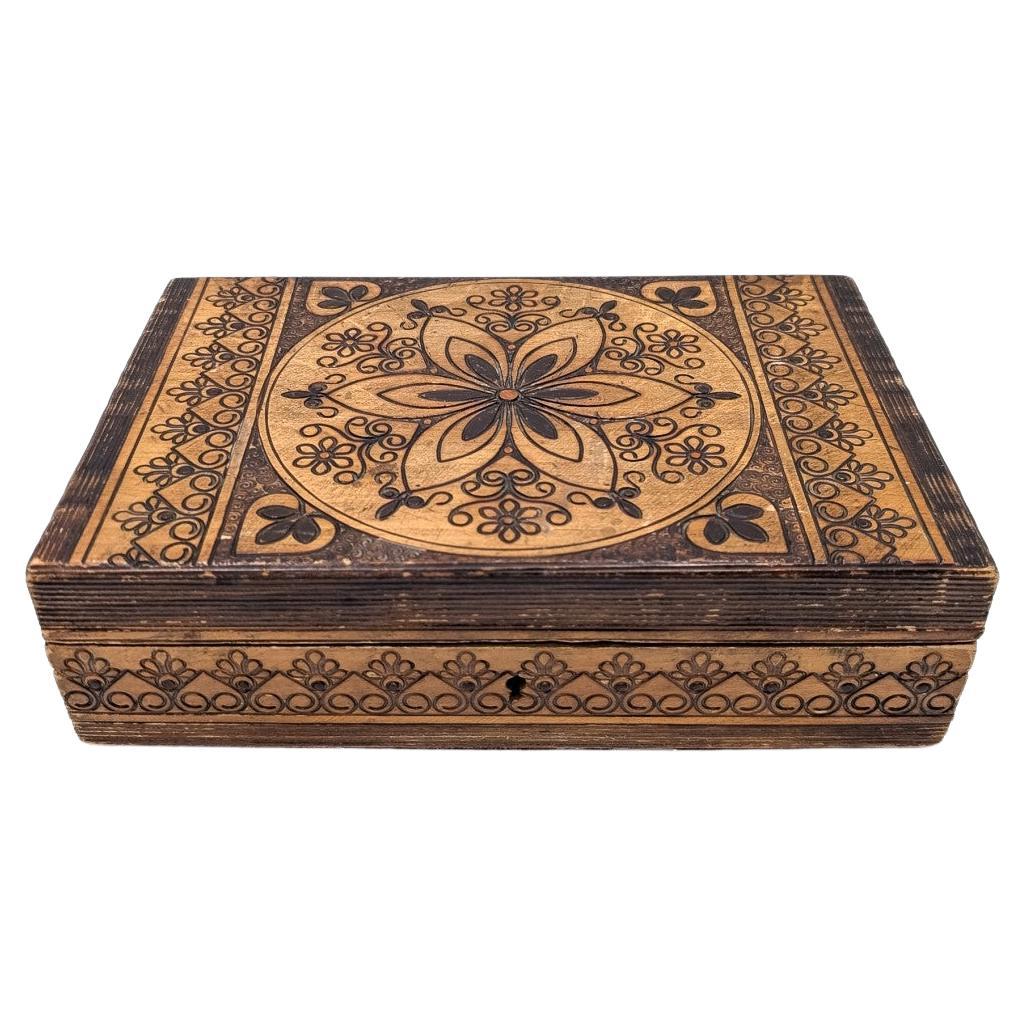 Wooden jewelry box, Poland, early XX century