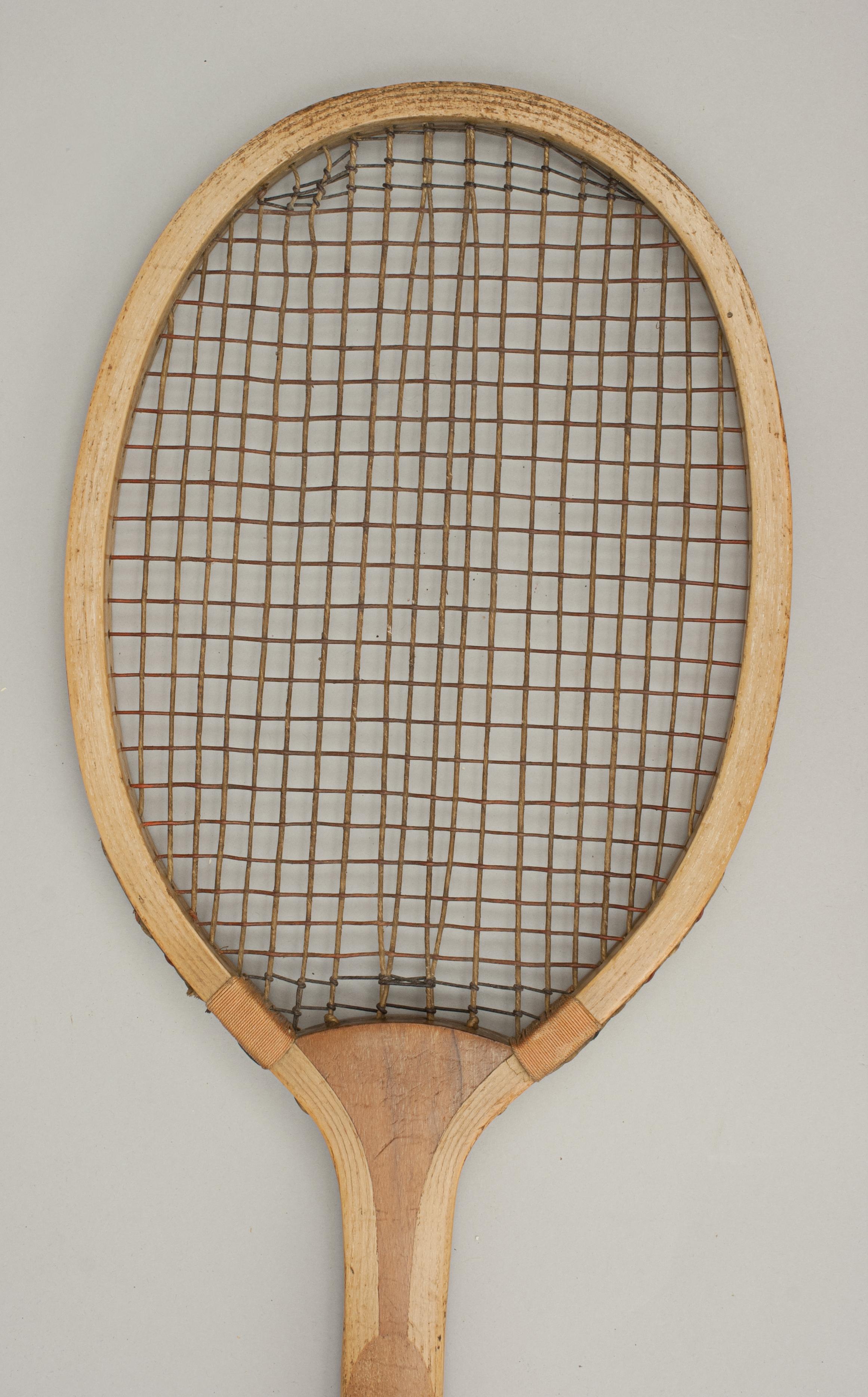 Wooden Lawn Tennis Racket, the Service, Ltc For Sale 1