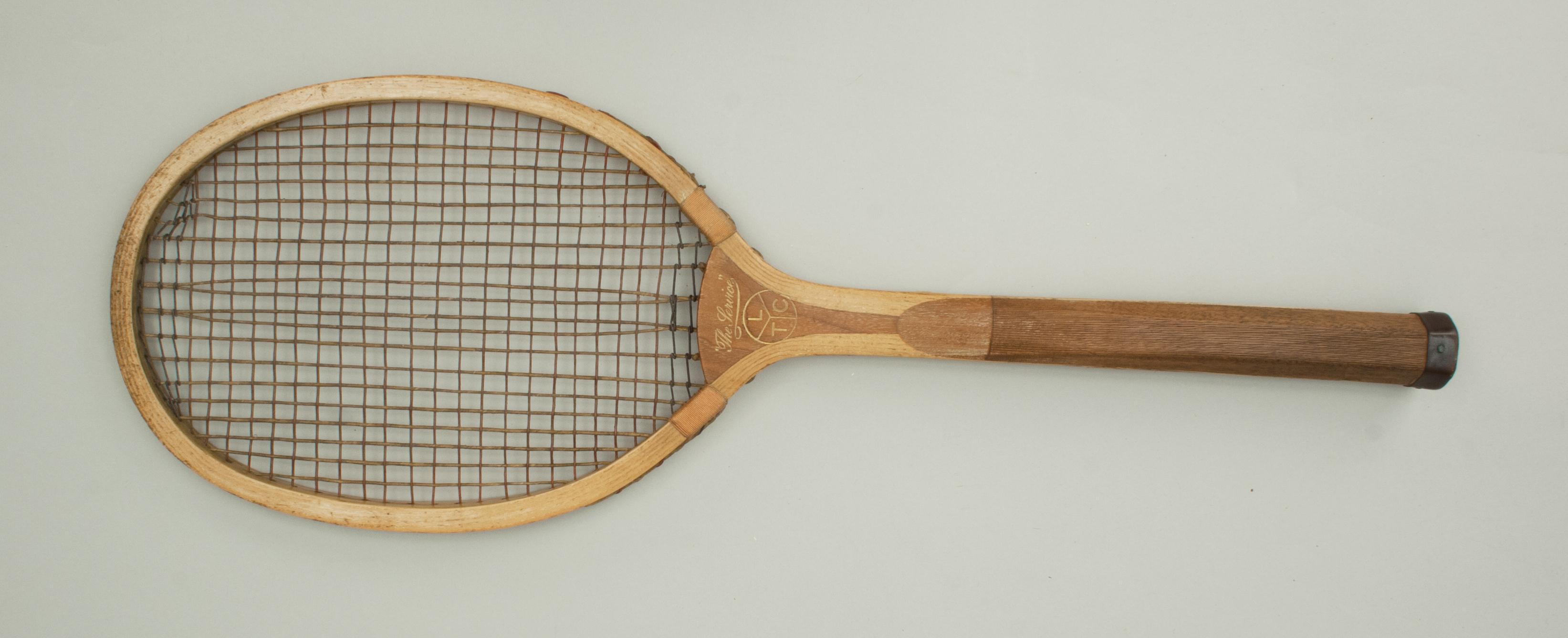 wooden tennis racket