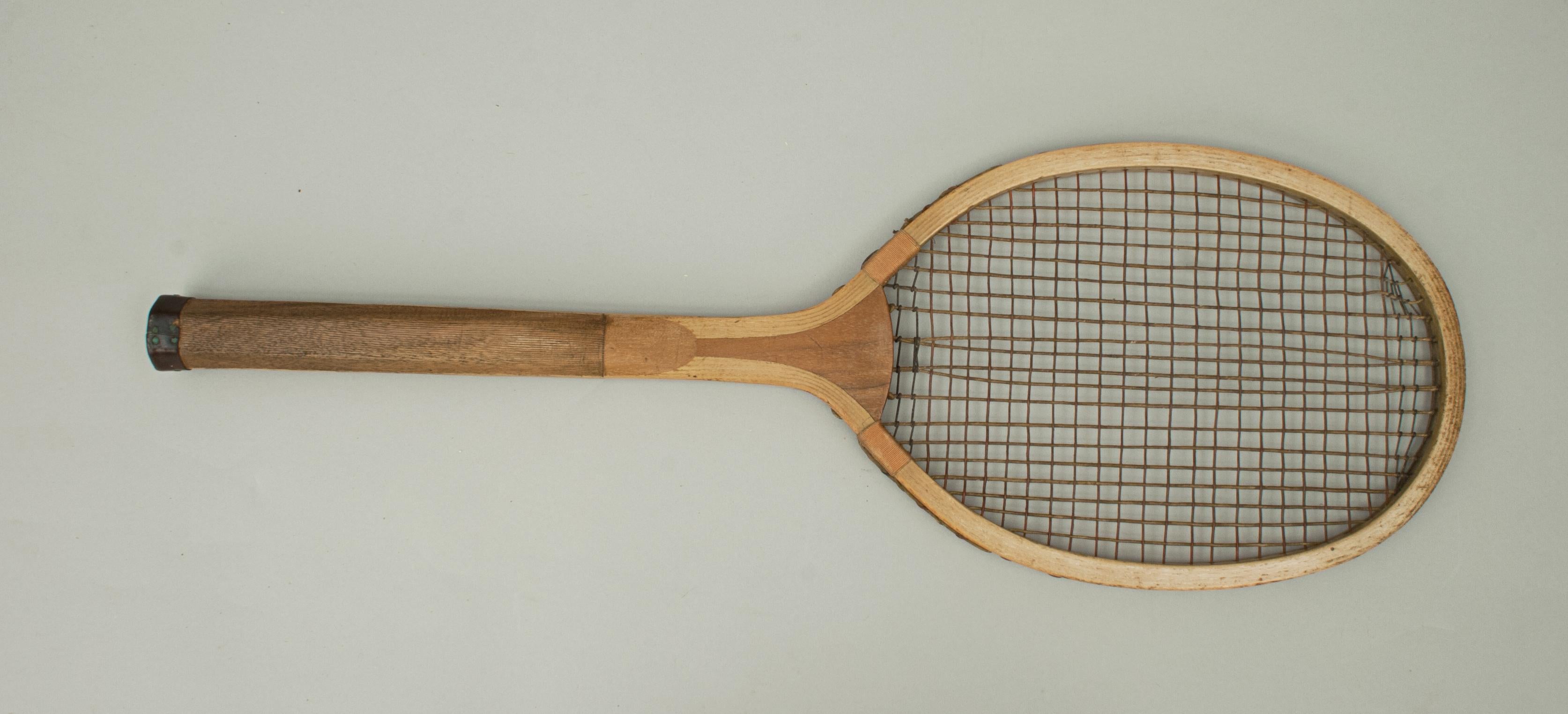 British Wooden Lawn Tennis Racket, the Service, Ltc For Sale