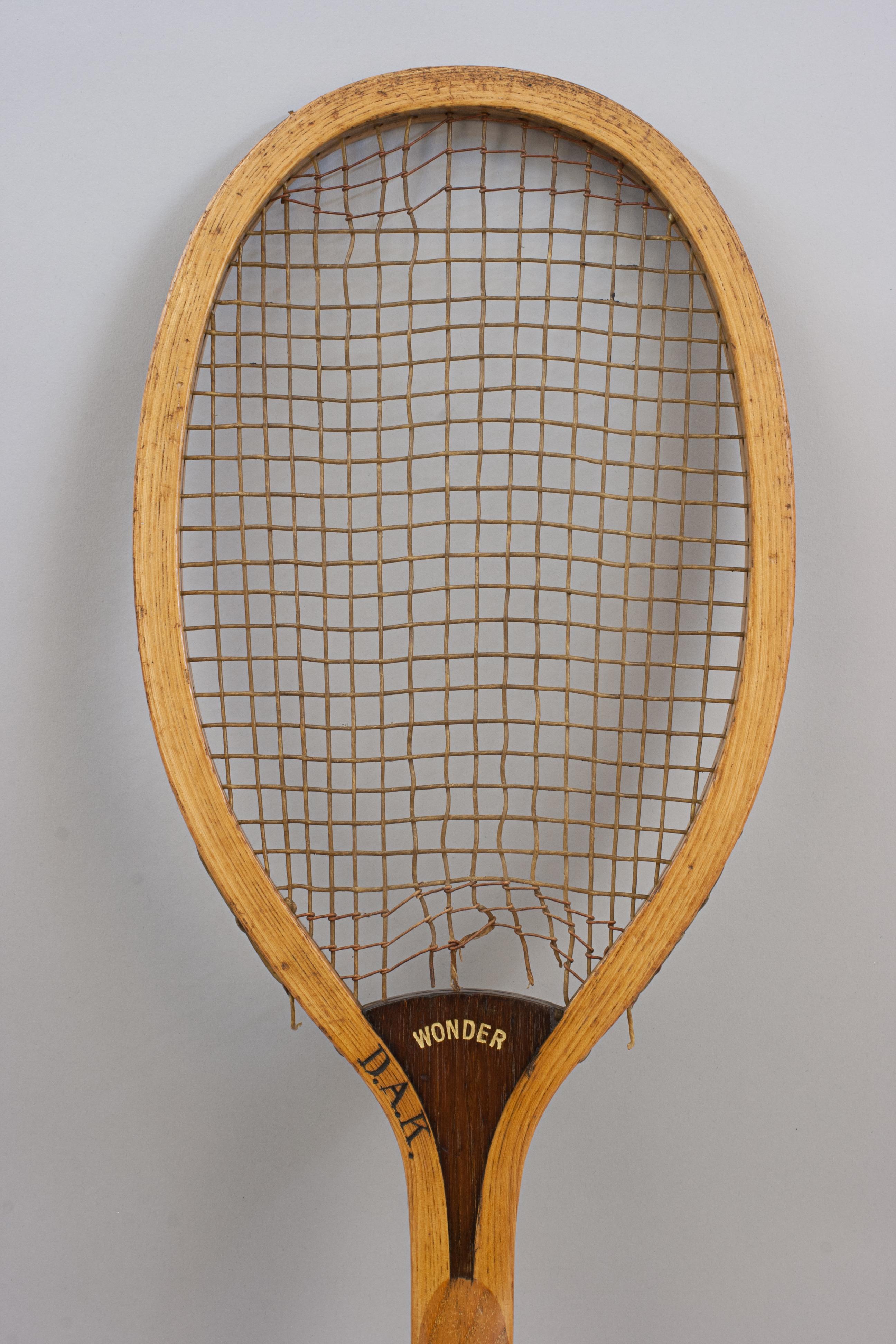 wooden tennis racket