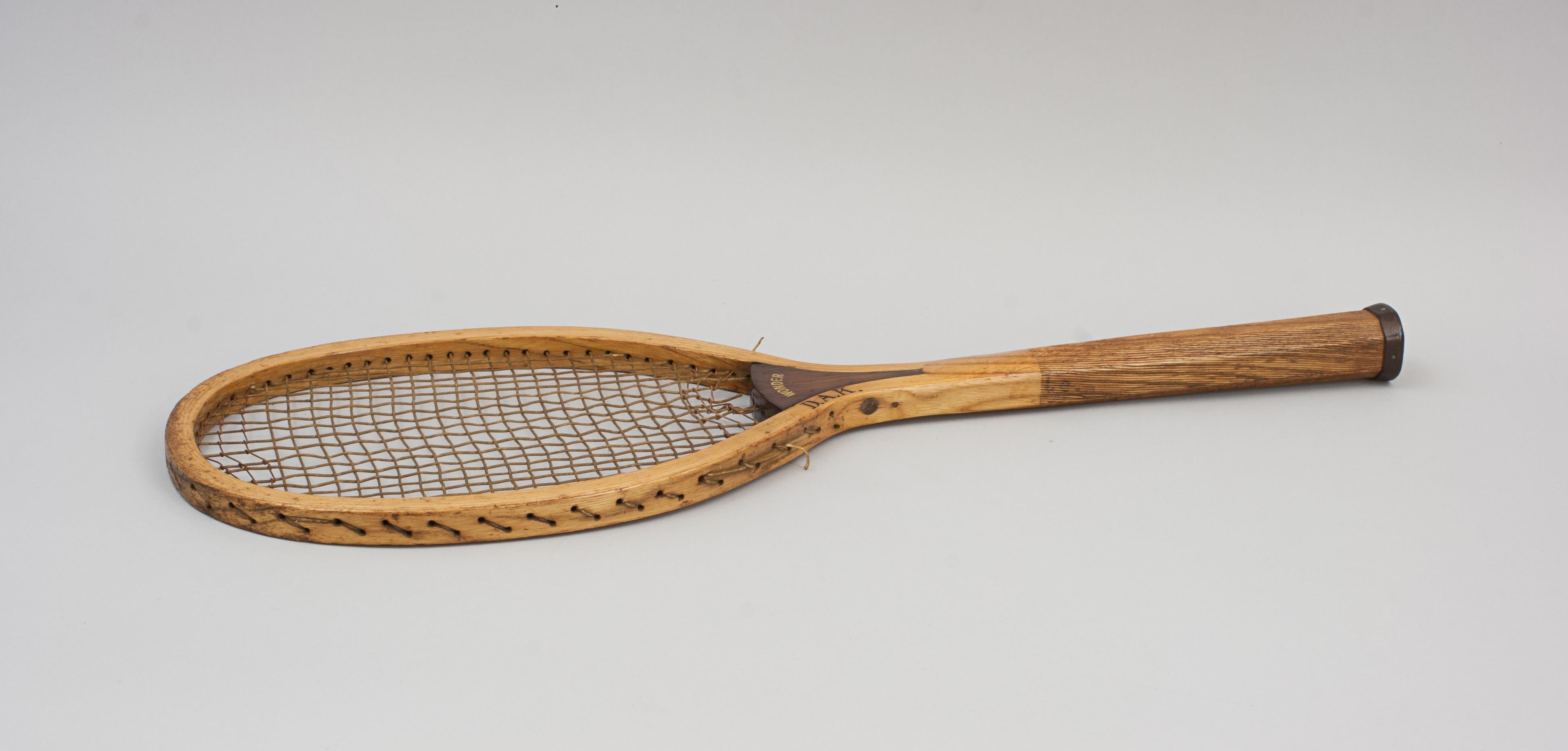 wooden tennis racquet