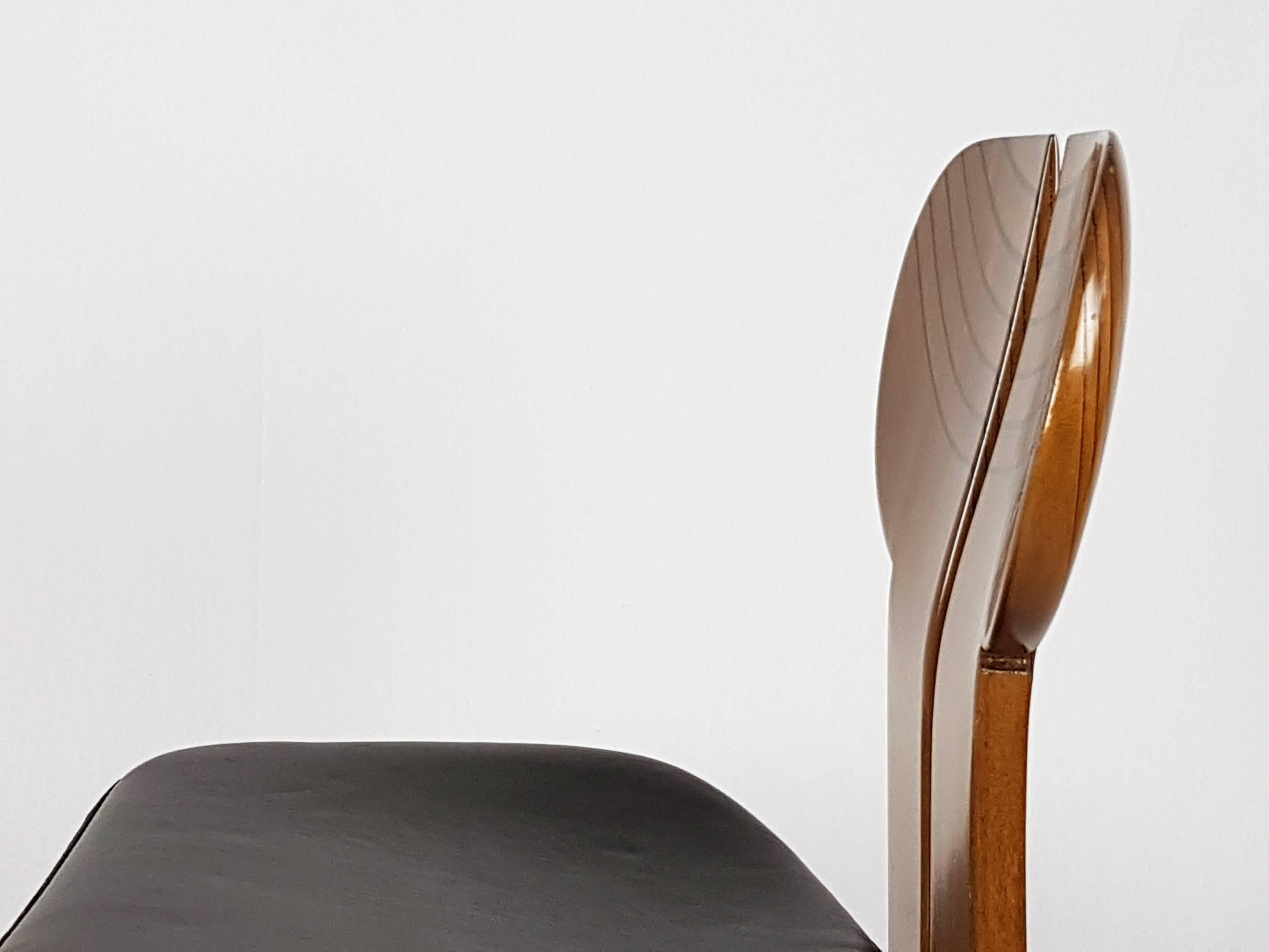 Aluminum Wooden & Leather Africa Chairs from Artona Serie by A. e T. Scarpa for Maxalto