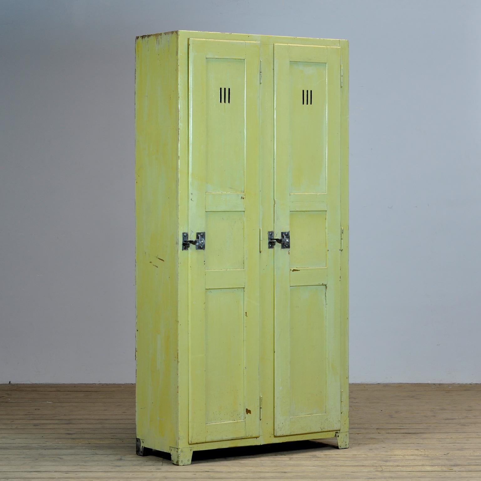 Industrial Wooden Locker, 1930's