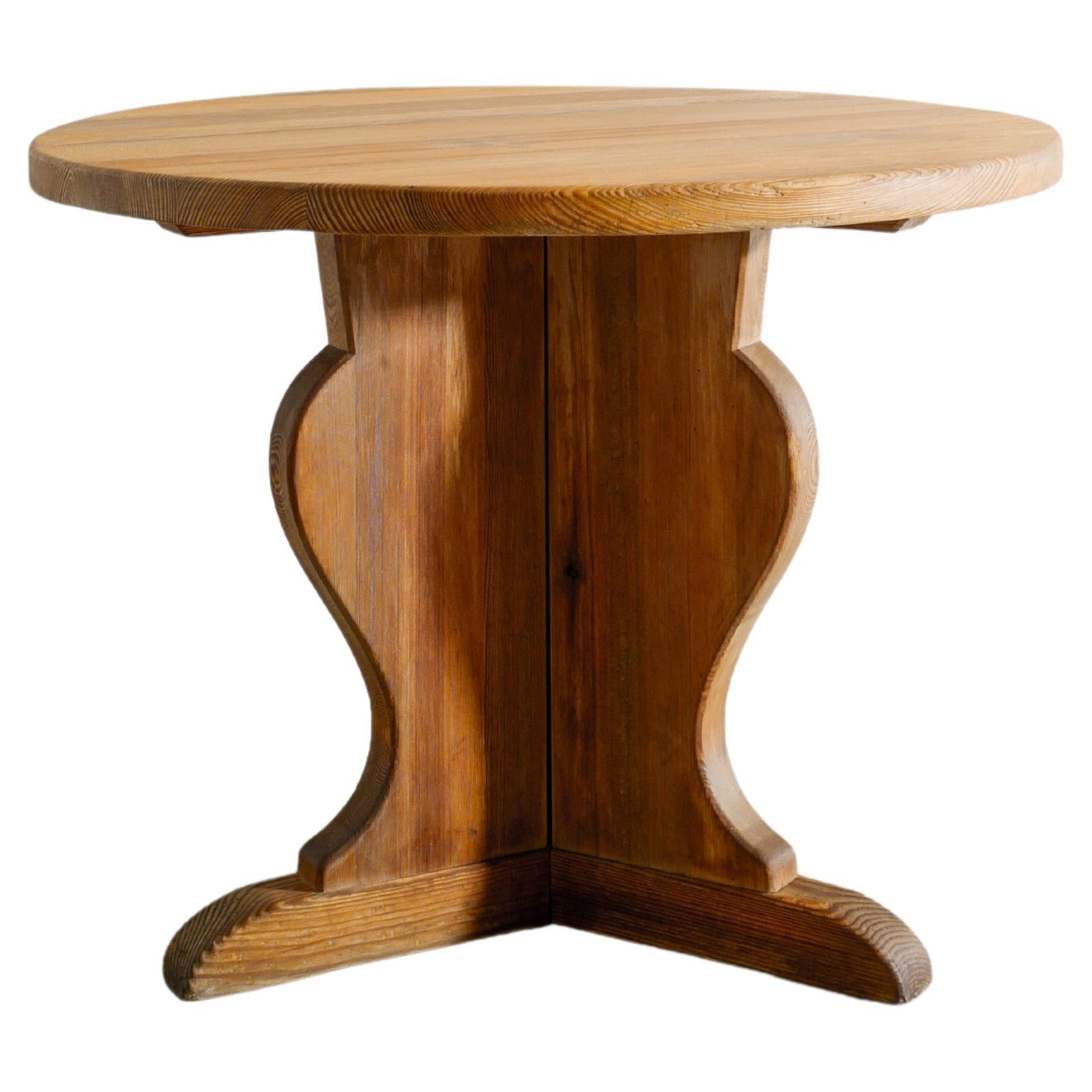 Wooden Lovö Side Table in Pine by Axel Einar Hjorth for Nordiska Kompaniet 1940