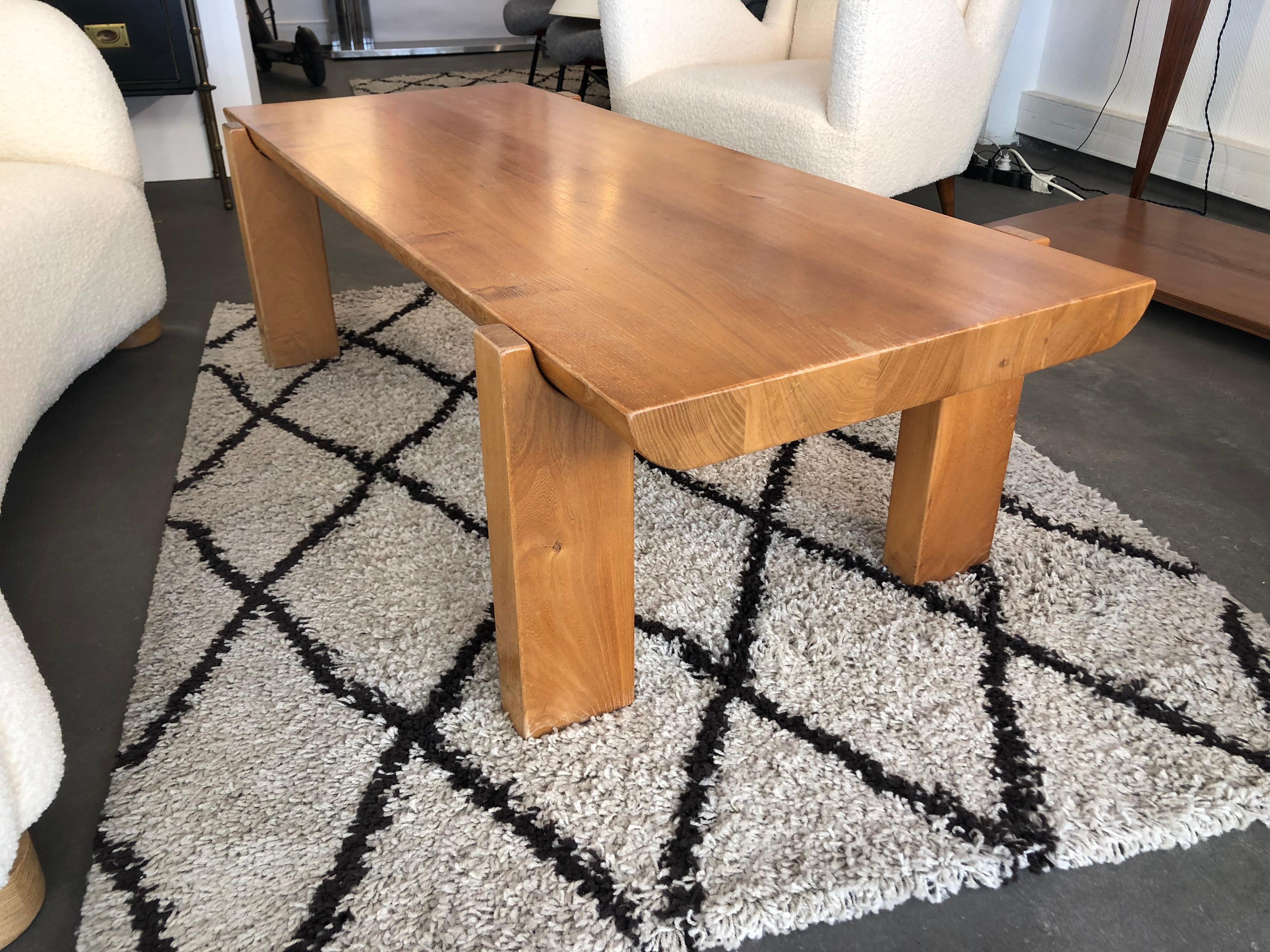 Wooden Low Table by Luigi Gorgoni, 1974 For Sale 2