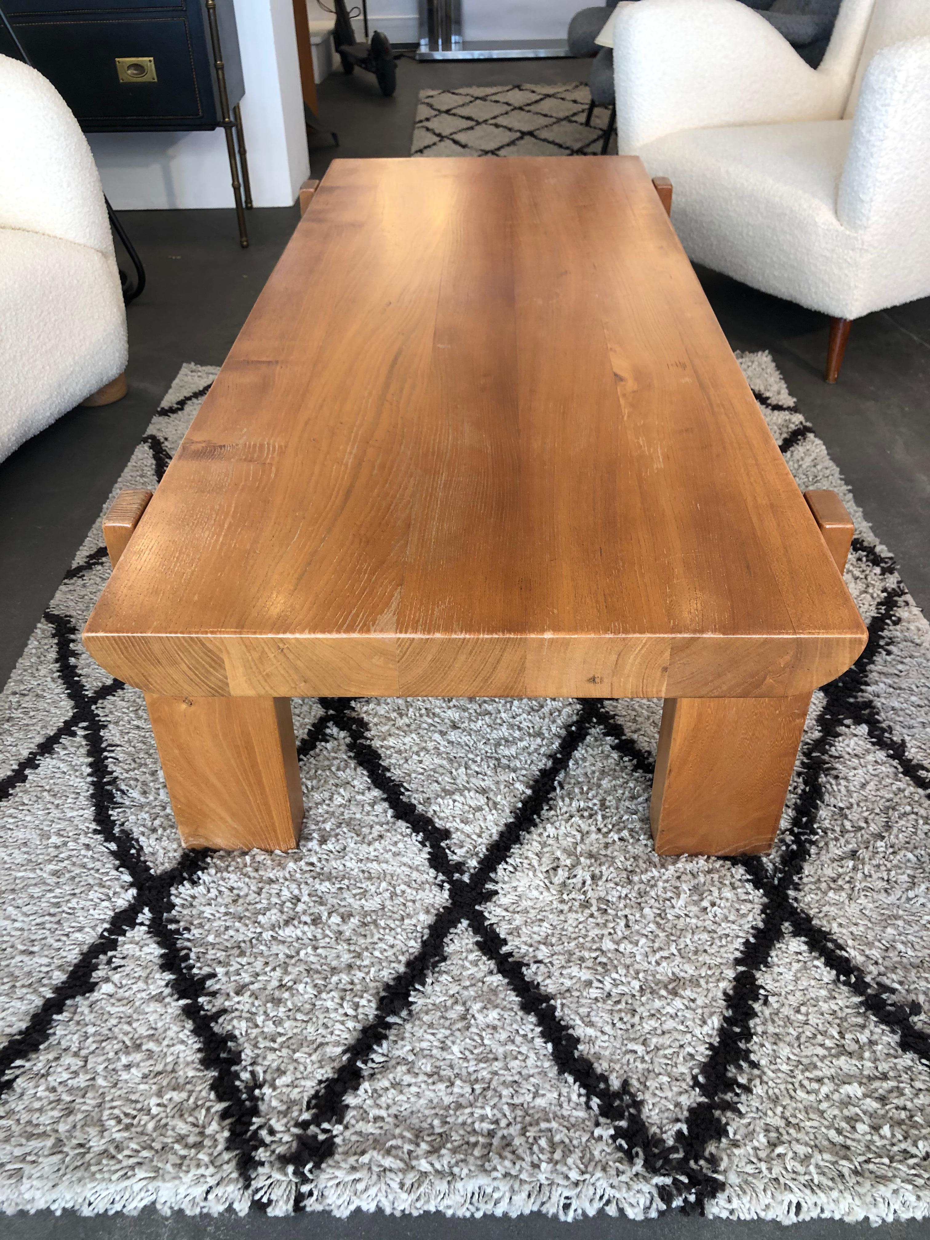 Wooden Low Table by Luigi Gorgoni, 1974 For Sale 7