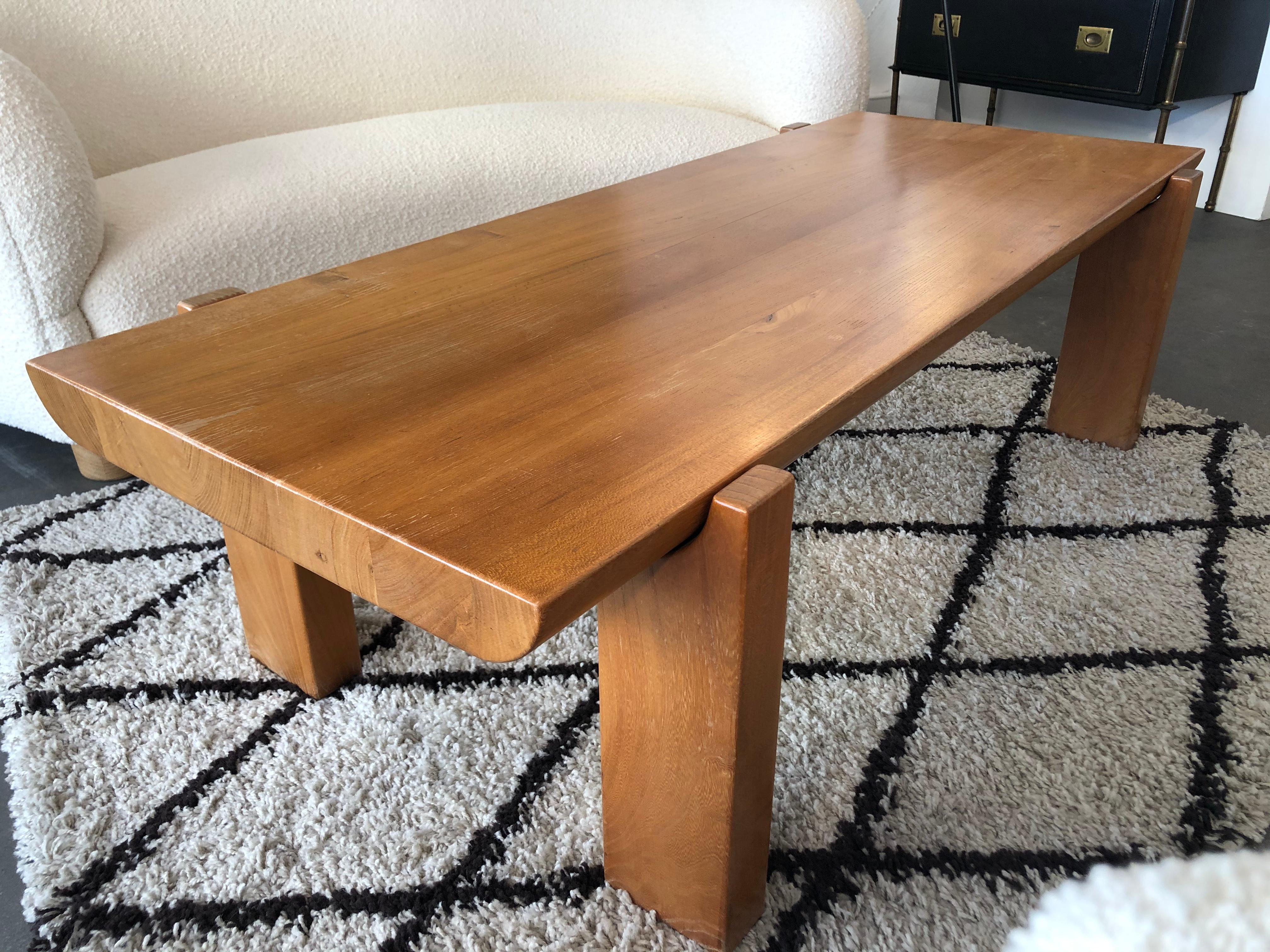 Niedriger Tisch aus Holz von Luigi Gorgoni, 1974 im Angebot 2